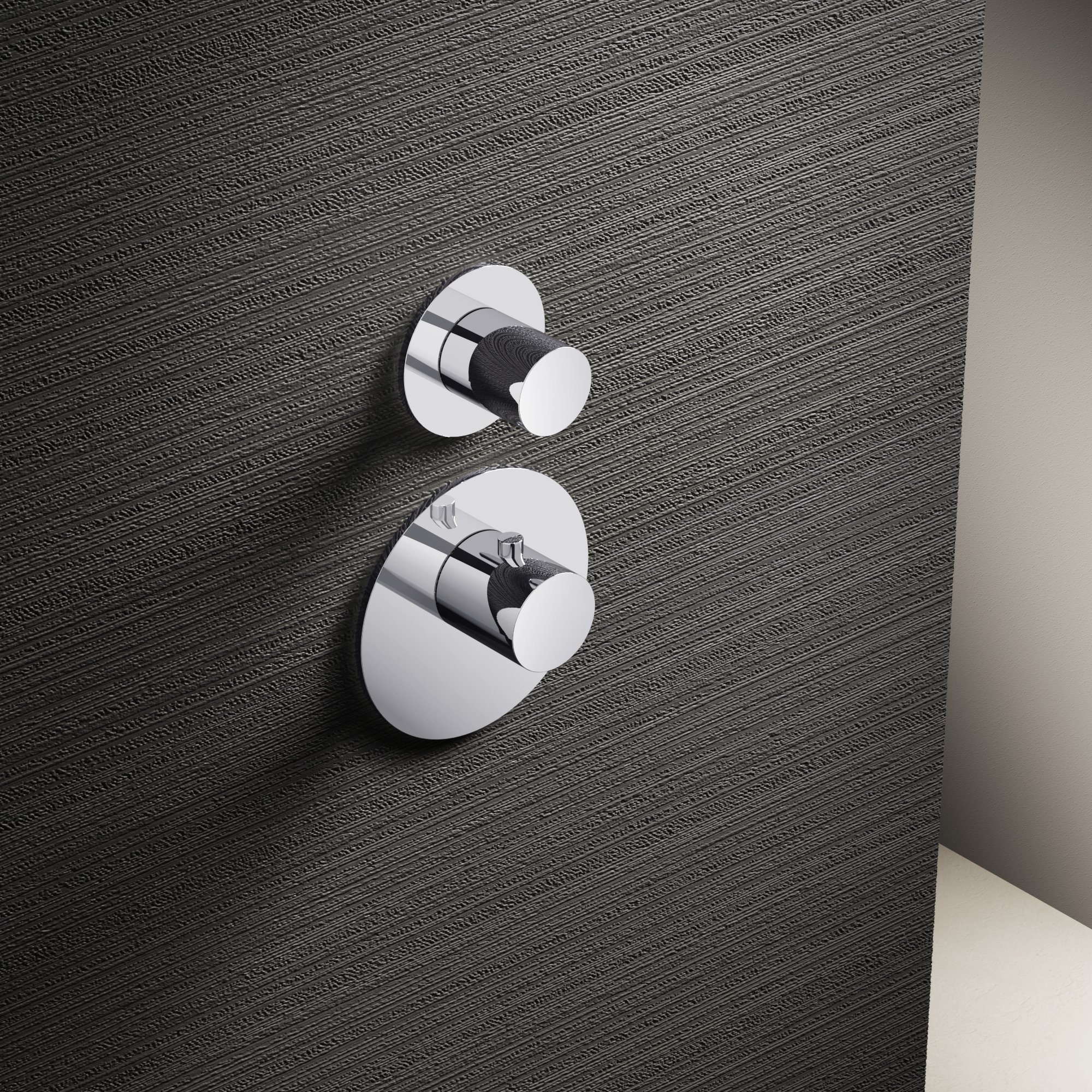 Hotbath Mate Thermostaat Set - Met 1 Stopkranen - Geborsteld nikkel - MHF011GN - Afbeelding 2