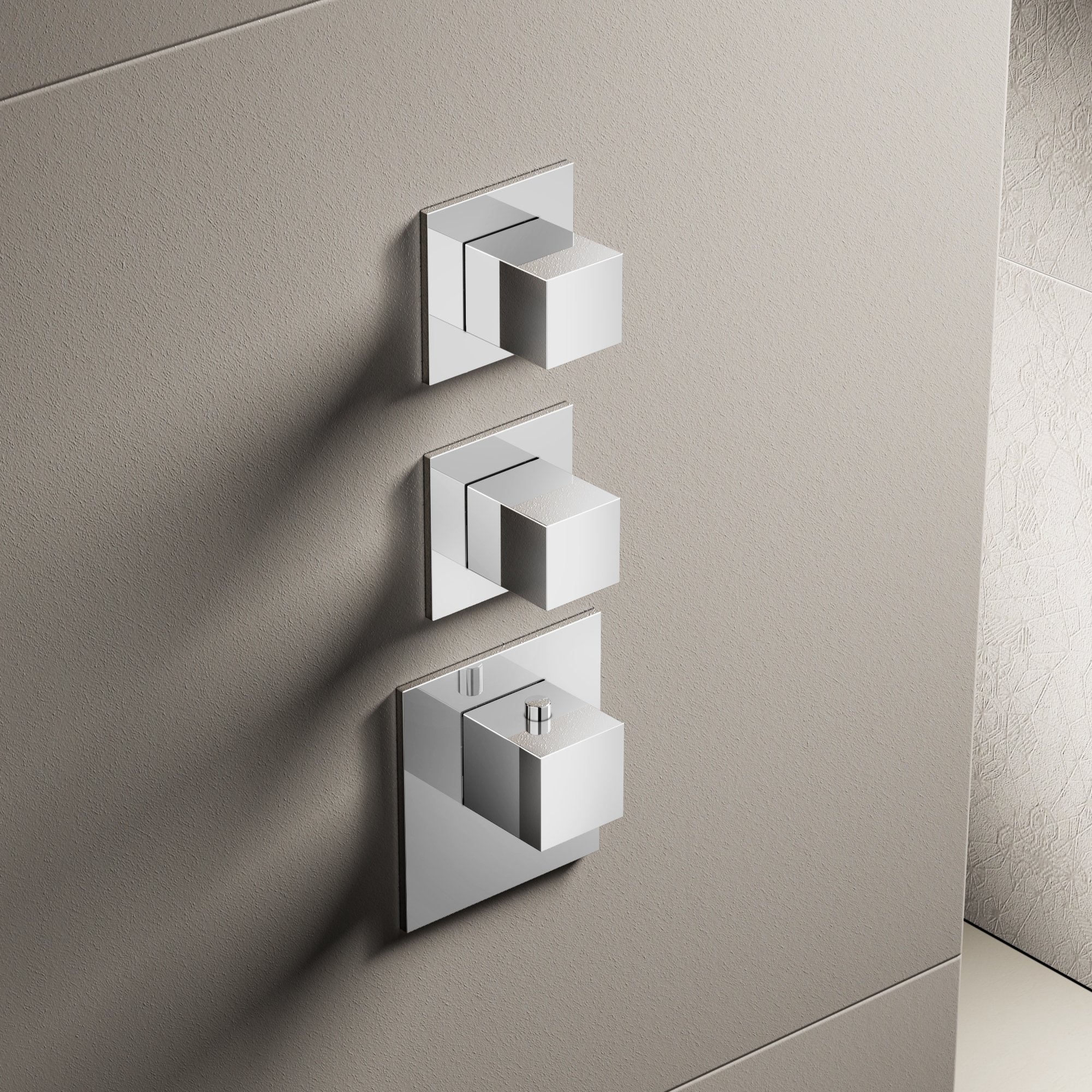 Hotbath Mate Thermostaat Set - Met 2 Stopkranen - Geborsteld nikkel - MHF032GN - Afbeelding 2