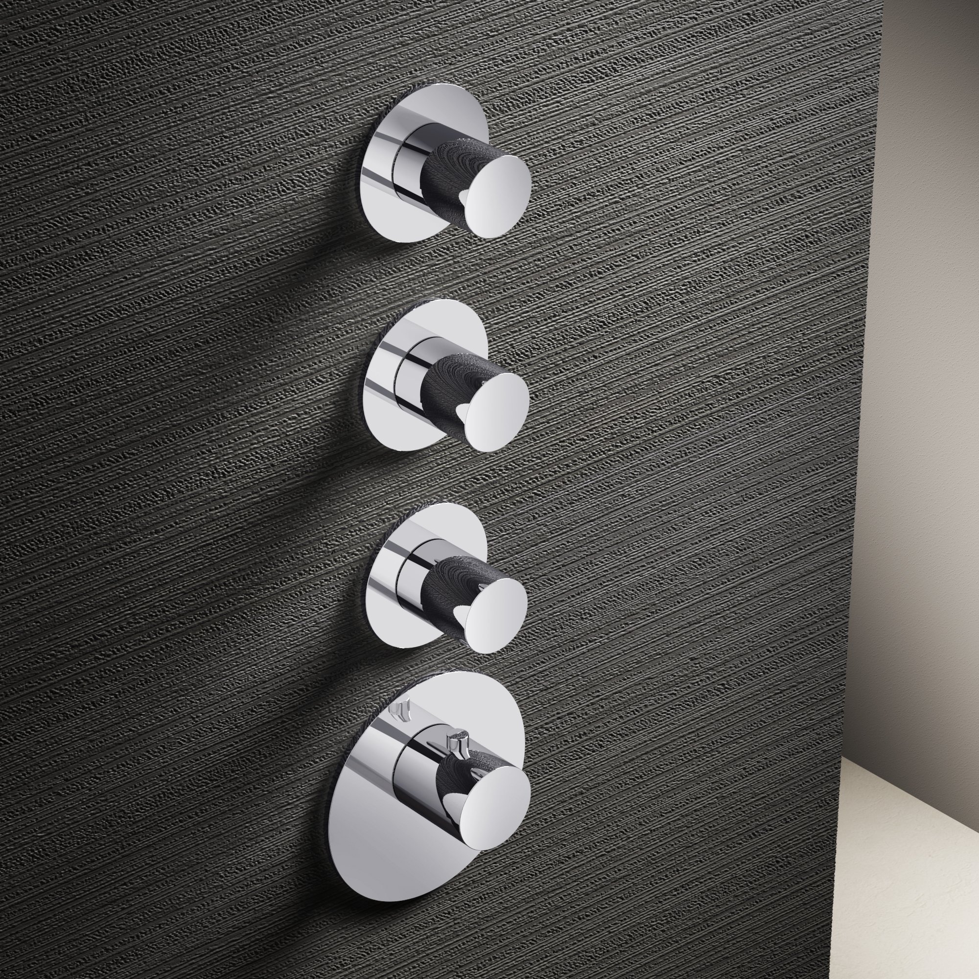 Hotbath Mate Thermostaat Set - Met 3 Stopkranen - Geborsteld nikkel - MHR3GN - Afbeelding 2