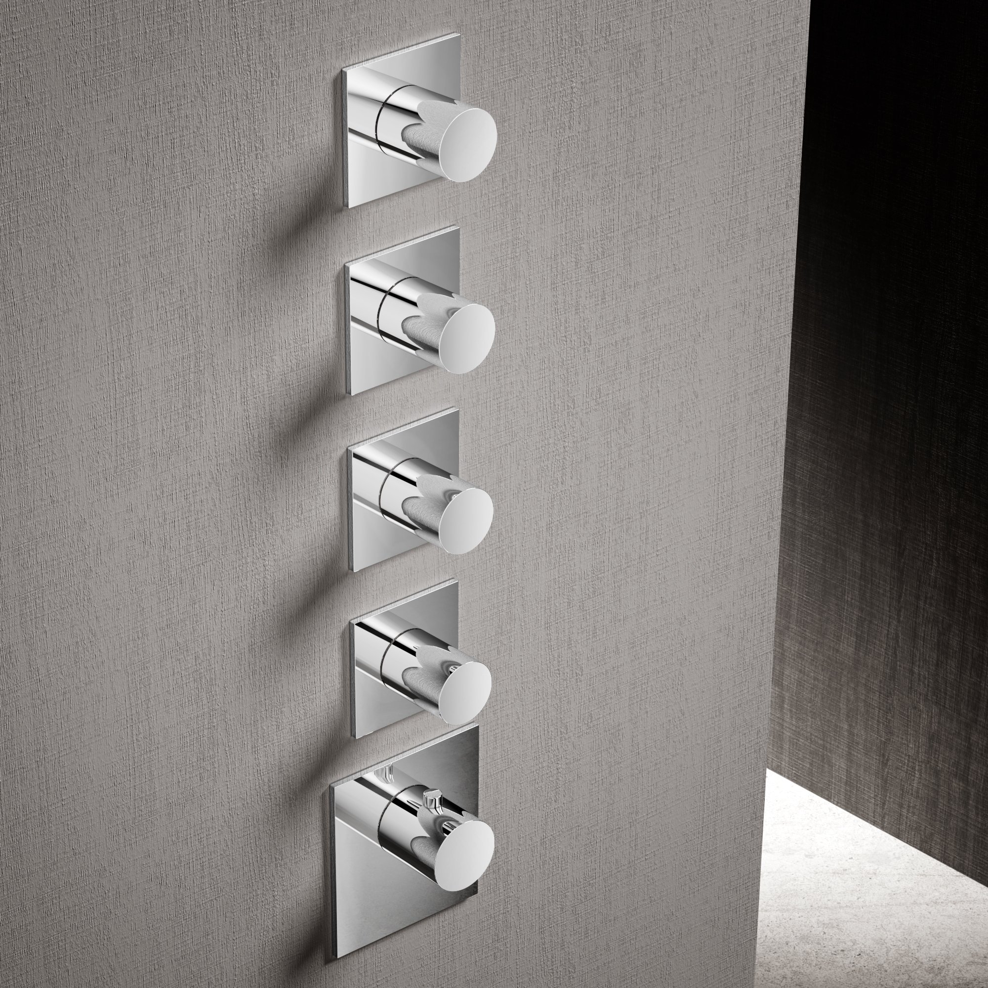 Hotbath Mate Thermostaat Set - Met 4 Stopkranen - Geborsteld nikkel - MHRQ4GN - Afbeelding 2