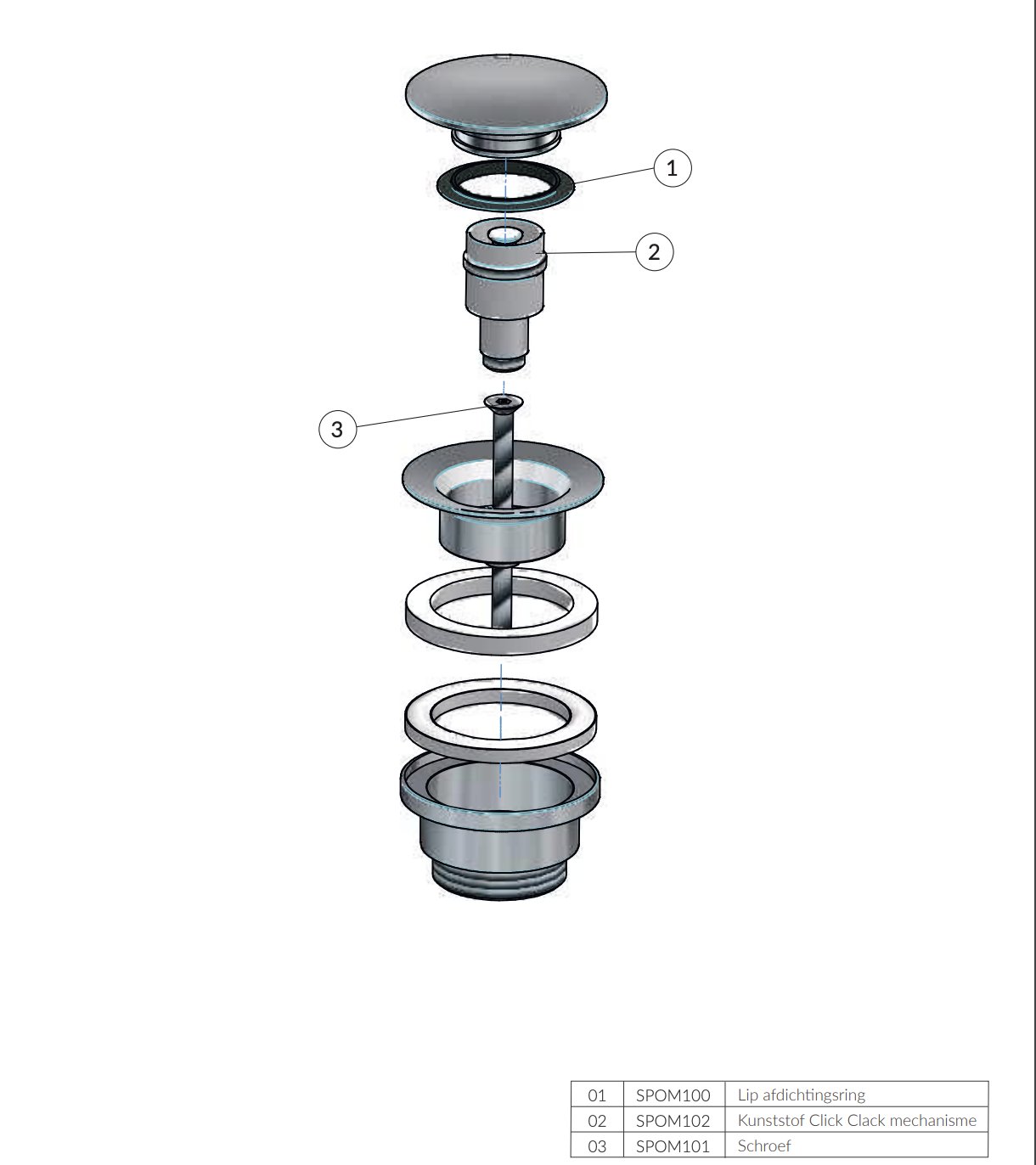 Hotbath Cobber Klikplug - Geborsteld koper PVD - P710BCP - Afbeelding 3