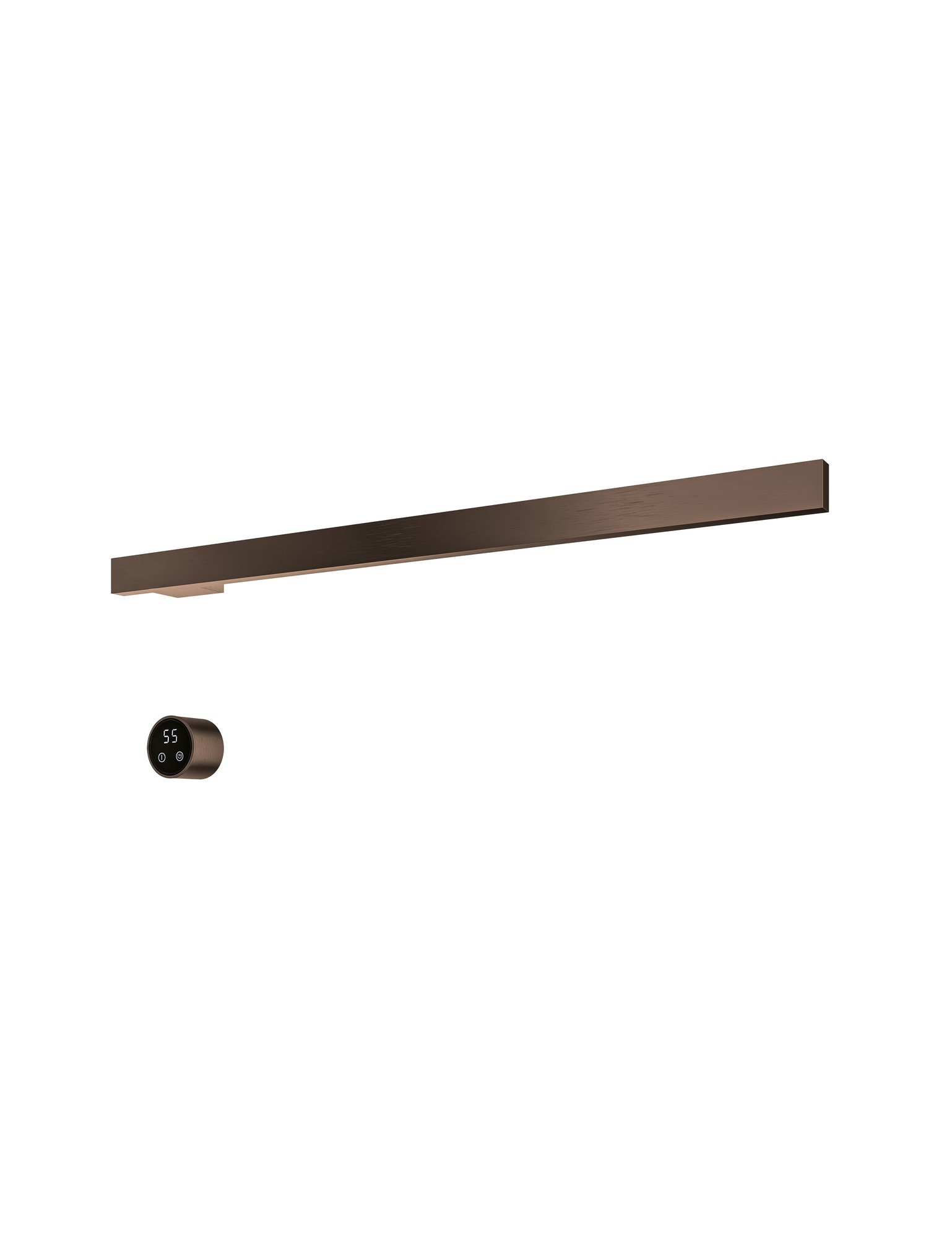 Hotbath &More Rails RAS80 Square handdoekwarmerset 80cm - 1 stang - tuscan bronze - RAS80-1TB - Afbeelding 2