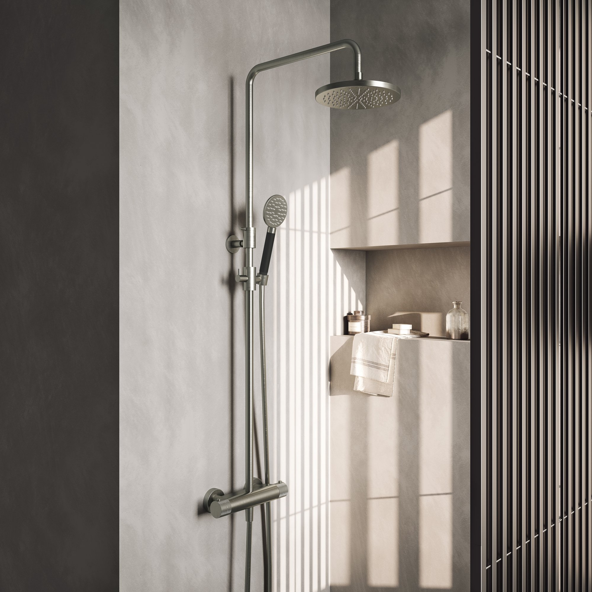 Hotbath Cobber X Regendoucheset - 30 cm Hoofddouche - Rond Model Handdouche - Chroom - SDSX9CR15 - Afbeelding 2