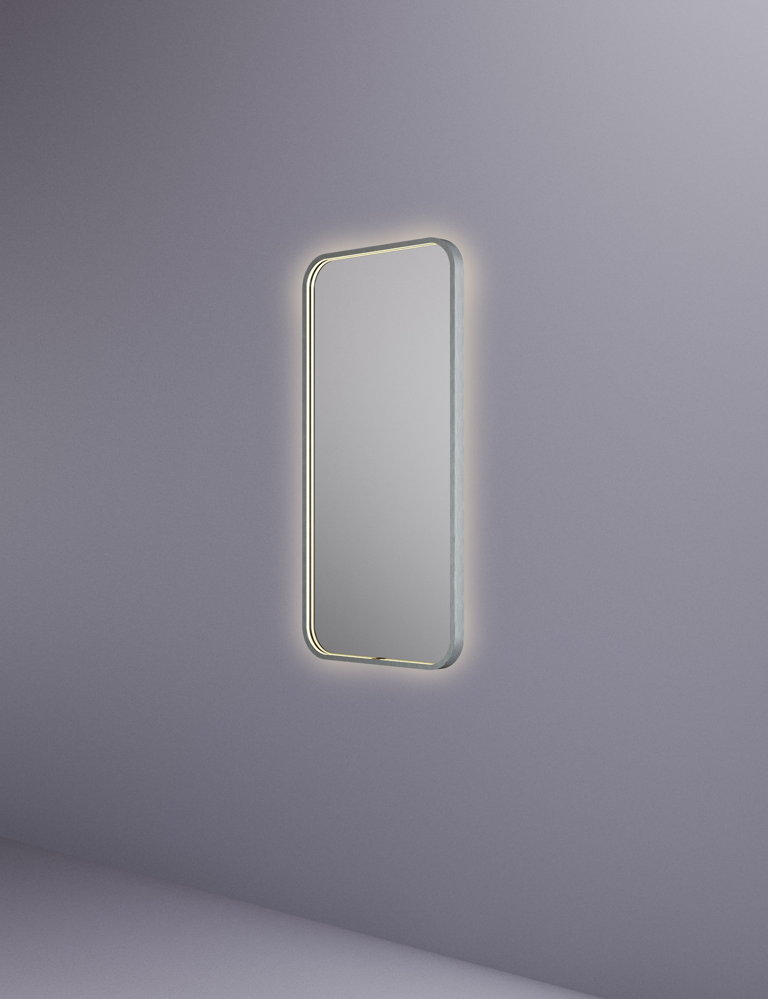 Hotbath &More spiegel soft square 50x100cm directe & indirecte verlichting - RVS 316 - SSQ510IX - Afbeelding 2