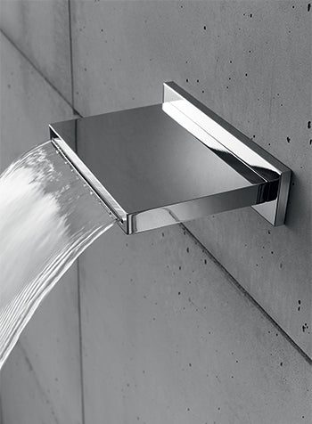 Hotbath Archie AR160 Cascade opbouw wanduitloop RVS 316 - Geborsteld messing PVD - AR160BBP