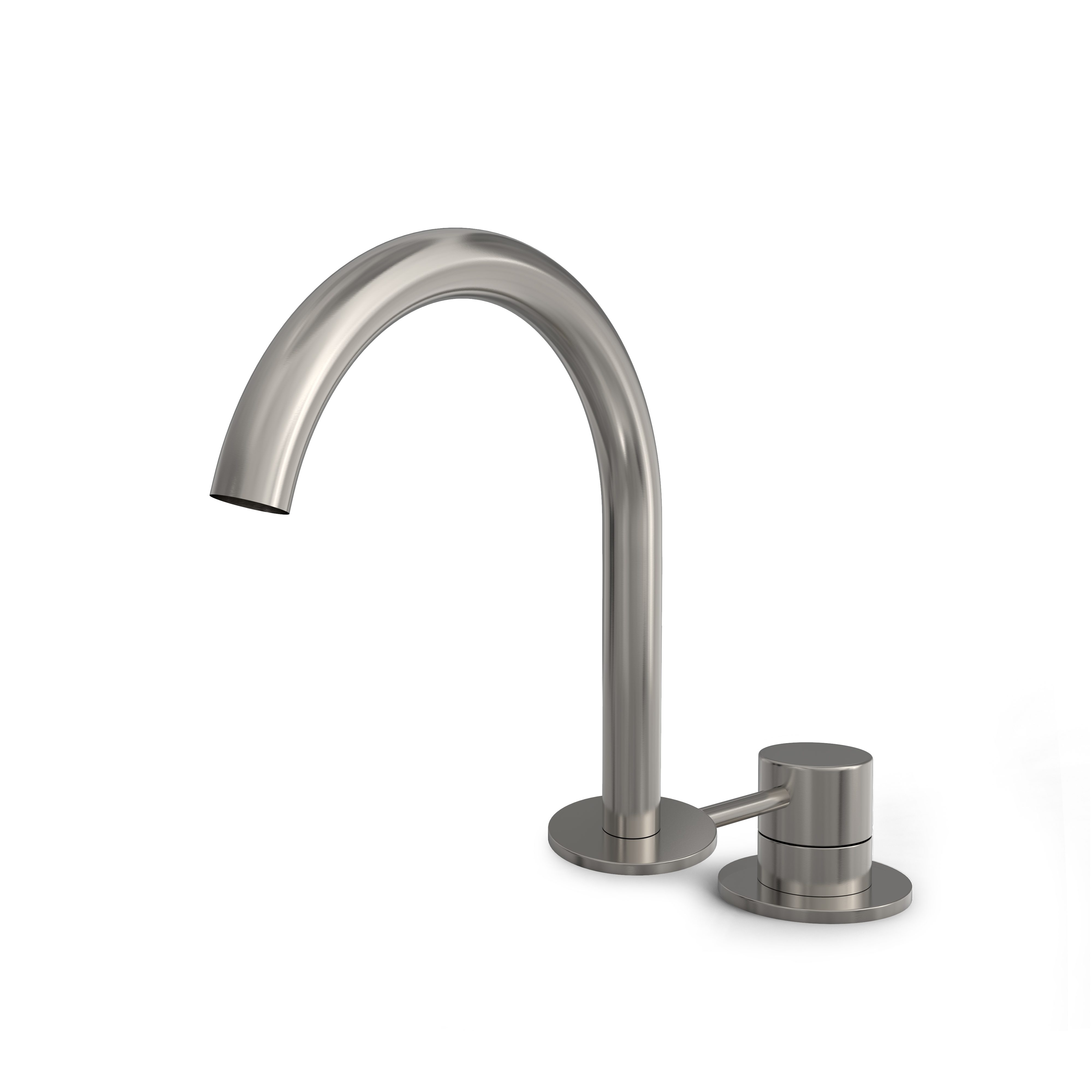 Hotbath Buddy B123 wastafelkraan 2-gats - Geborsteld nikkel - B123GN