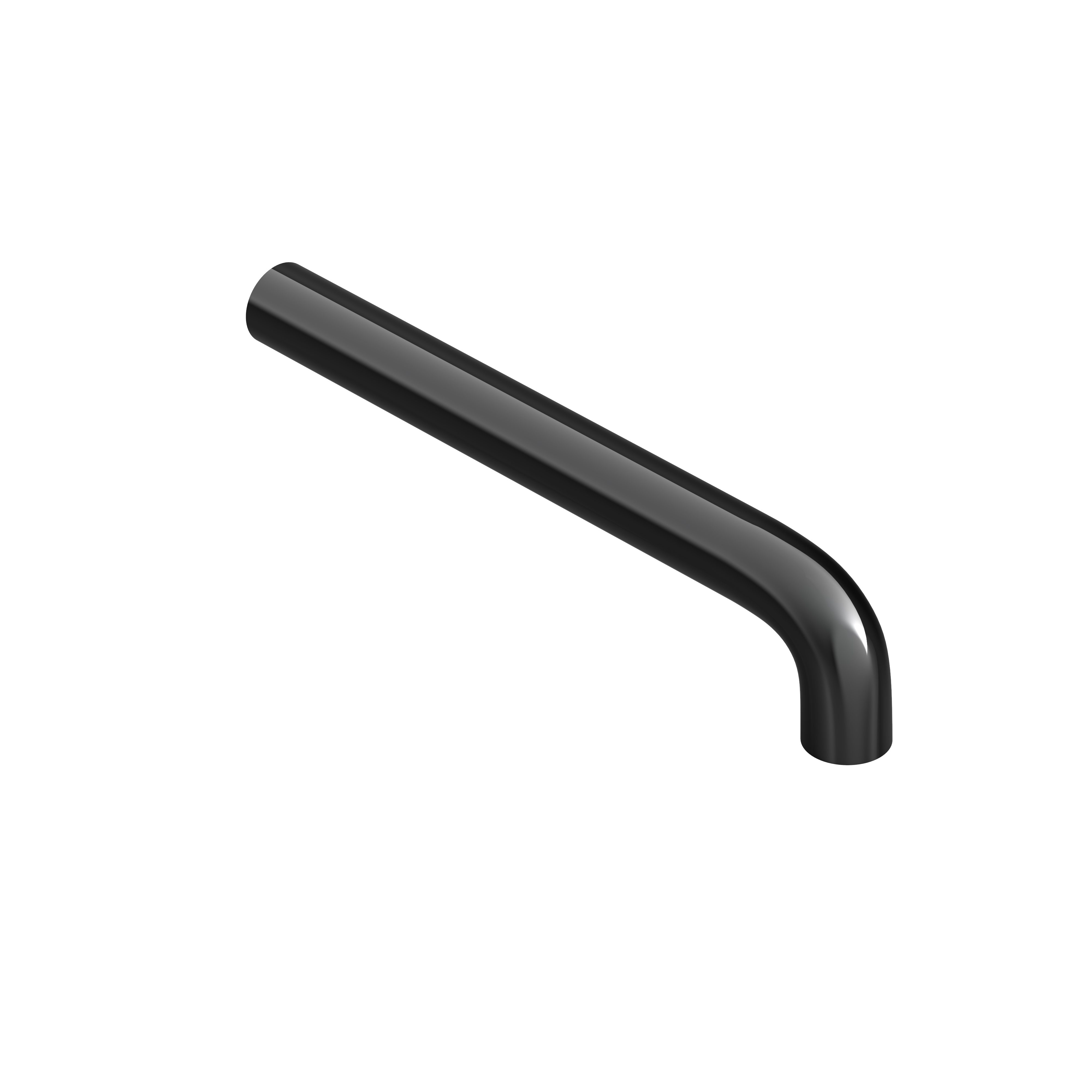 Hotbath Cobber CB094 uitloop tbv cb105 / cb106 - 18cm - Gepolijst zwart PVD - CB094-18PBP