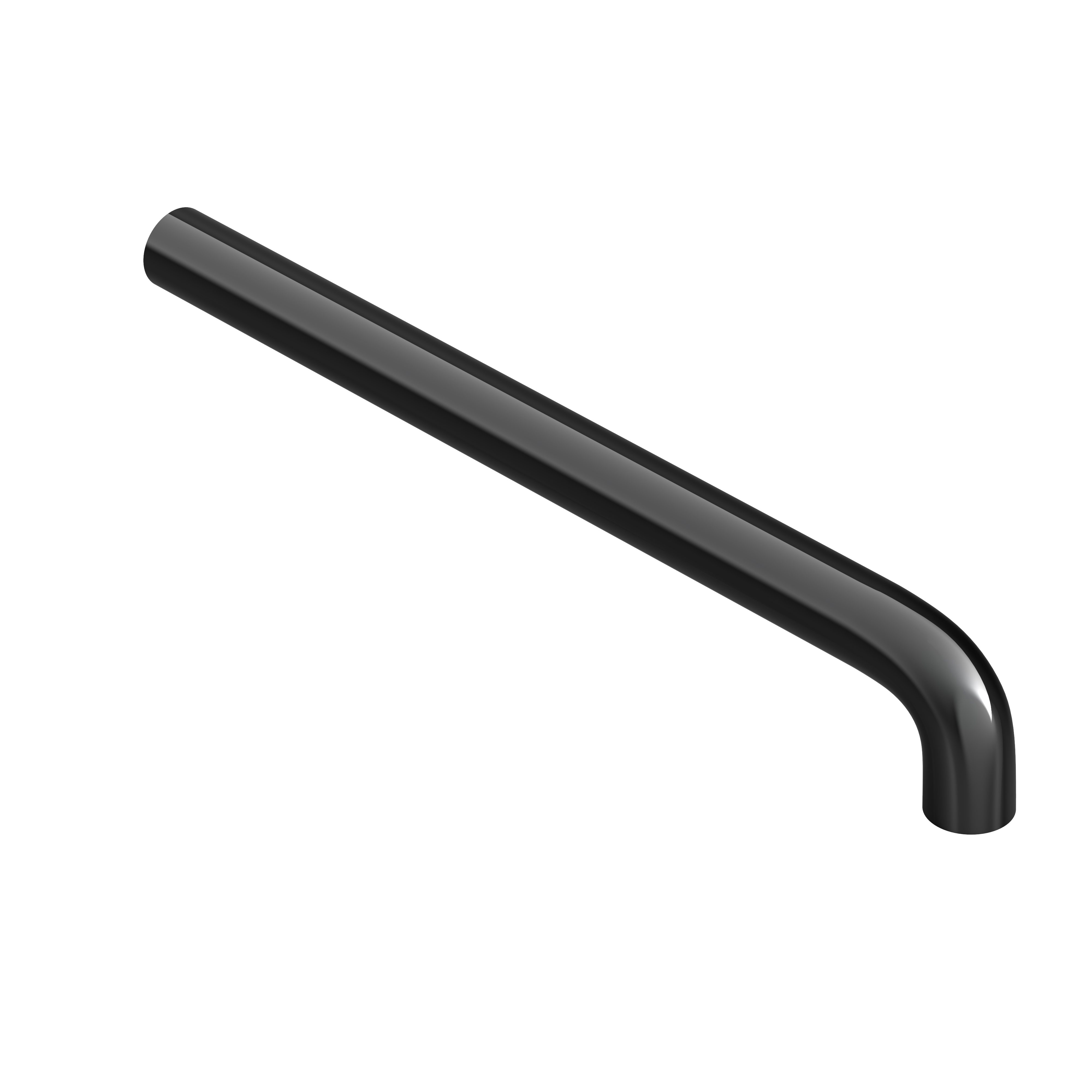Hotbath Cobber CB094 uitloop tbv cb105 / cb106 - 25cm - Gepolijst zwart PVD - CB094-25PBP
