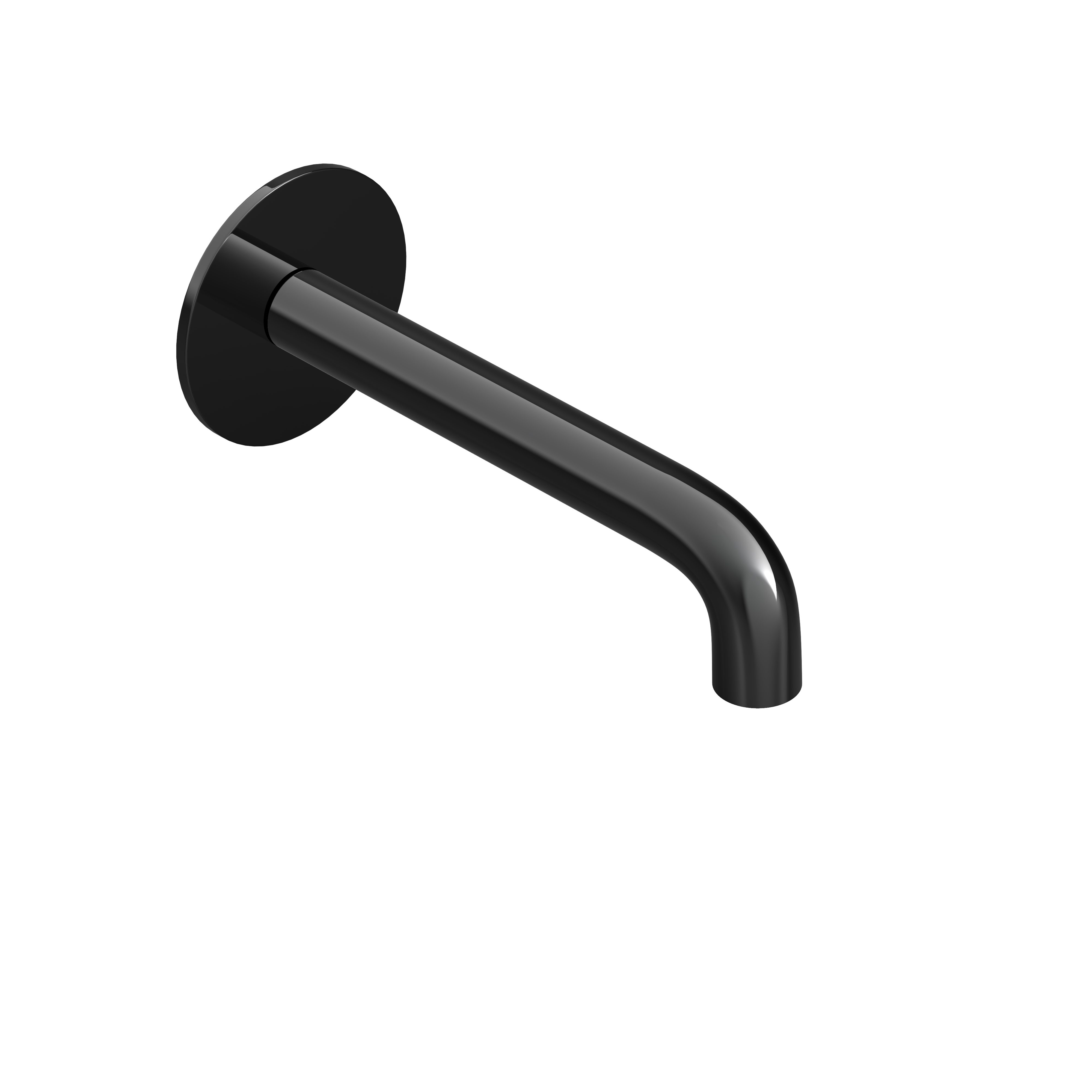 Hotbath Cobber CB095 universele uitloop - 15cm - gepolijst zwart PVD - CB095-15PBP