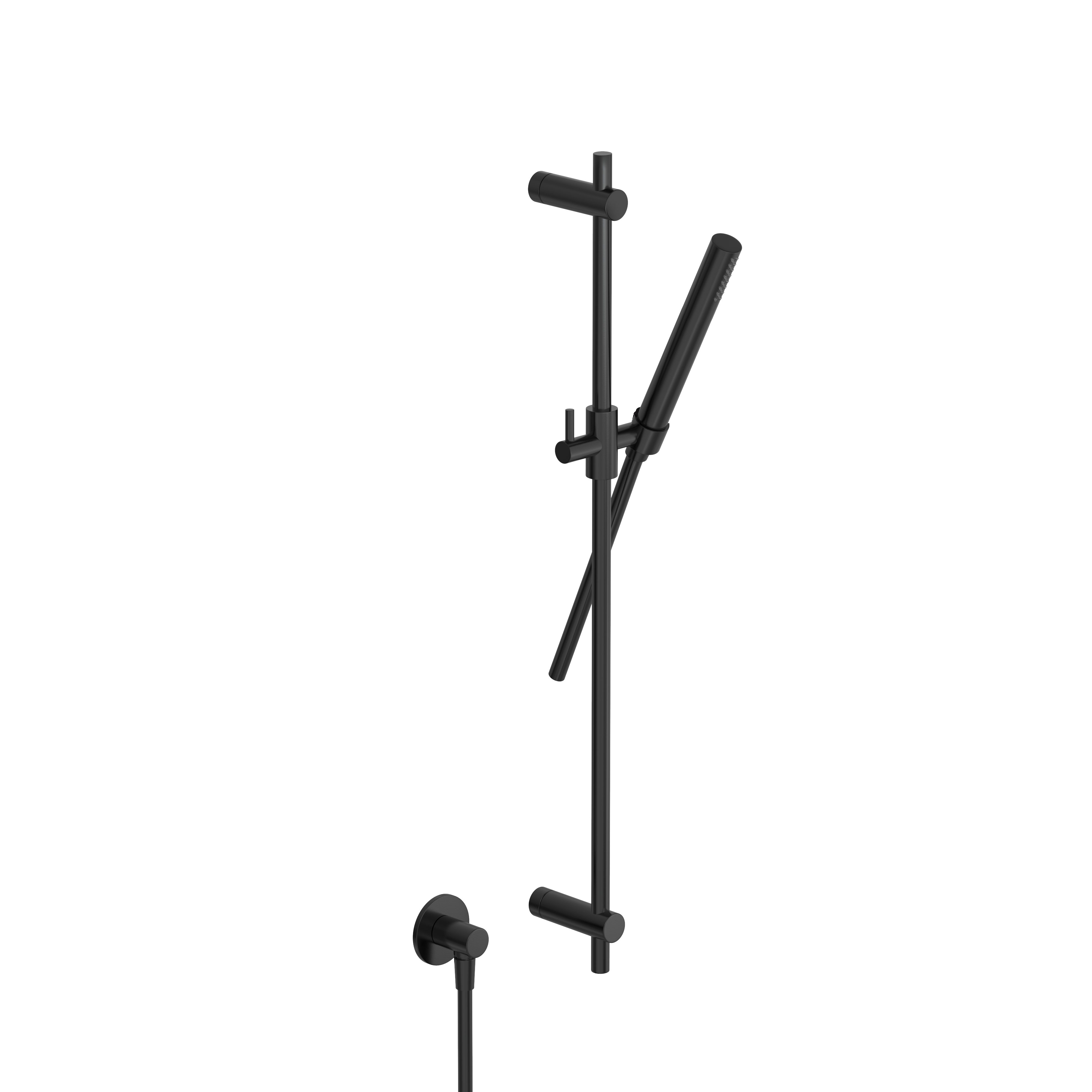 Hotbath Cobber M307 glijstangset 90cm staafhanddouche - geborsteld zwart PVD - M317MBP