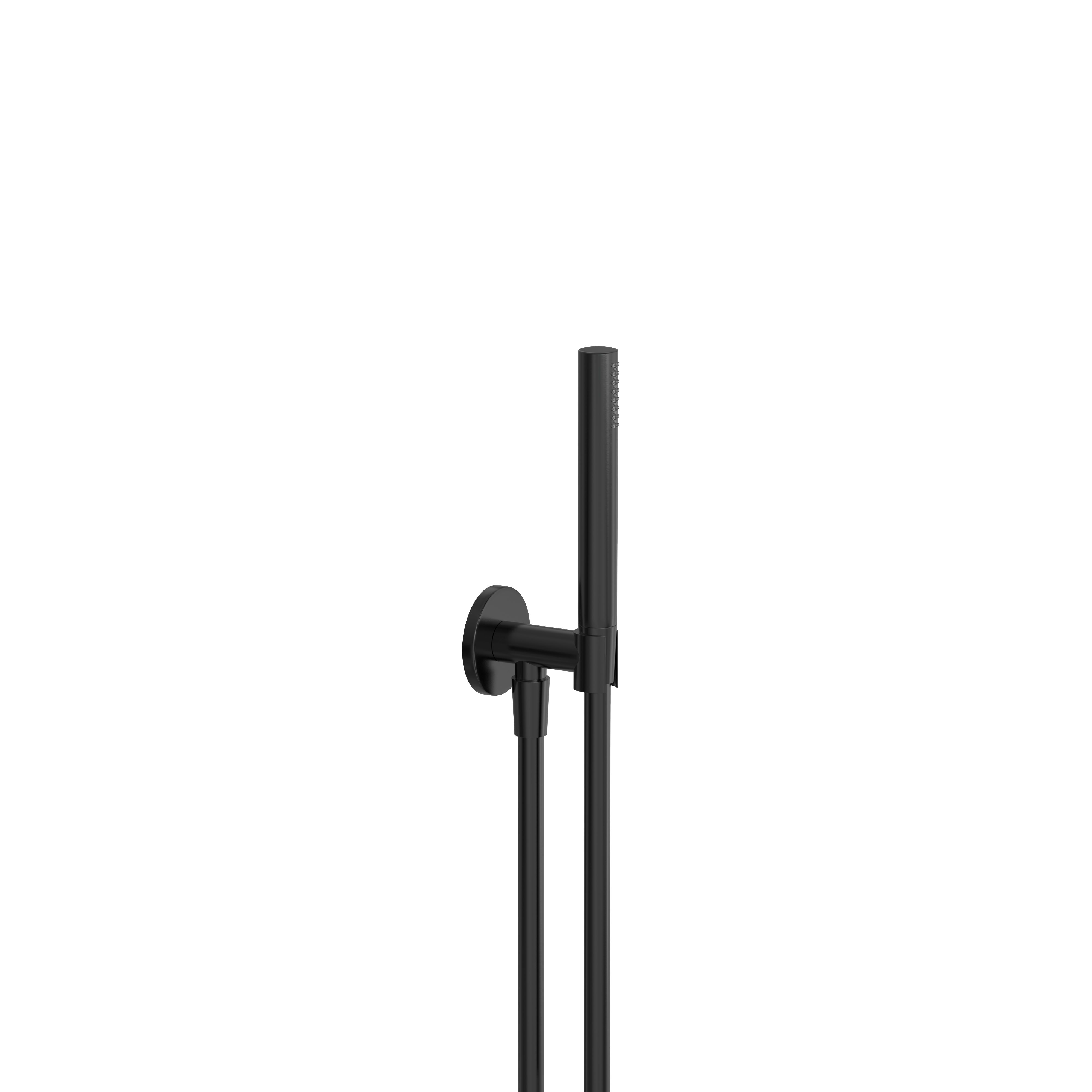 Hotbath Cobber M440 handdouche set met watertoevoer - geborsteld zwart PVD - M440MBP