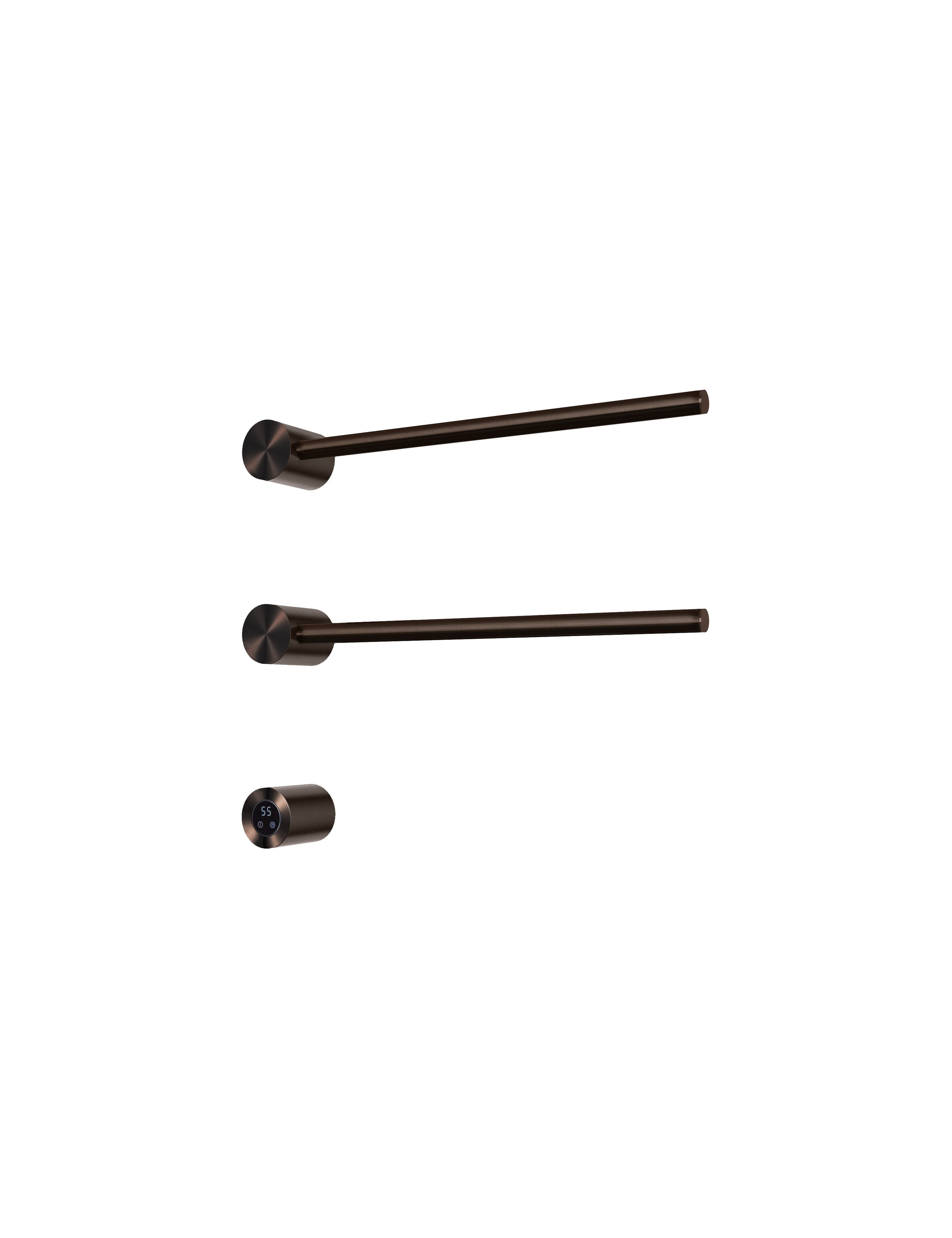 Hotbath &More Rails RARH50 Round handdoekwarmerset 50cm - 2 stangen - tuscan bronze - RARH50-2TB