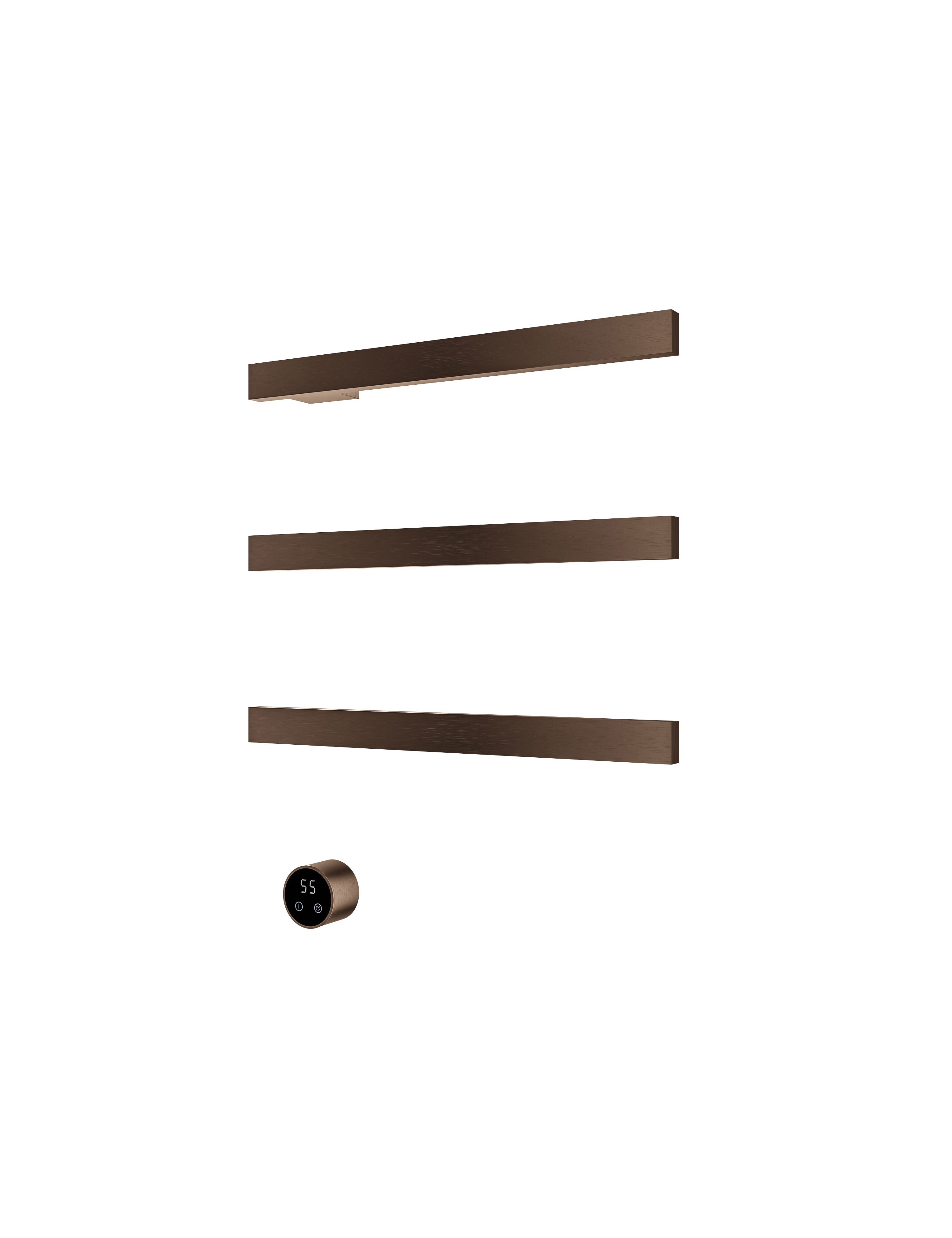 Hotbath &More Rails RAS50 Square handdoekwarmerset 50cm - 3 stangen - tuscan bronze - RAS50-3TB