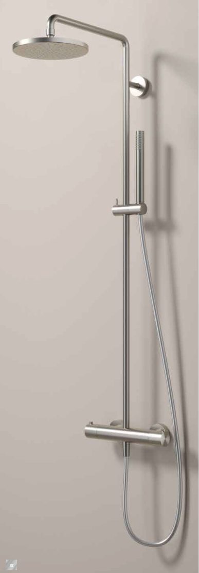 Hotbath Archie SDS32 opbouw regendouche RVS 316 - 30cm hoofdouche (8mm) - Geborsteld koper PVD - SDS32BCP6