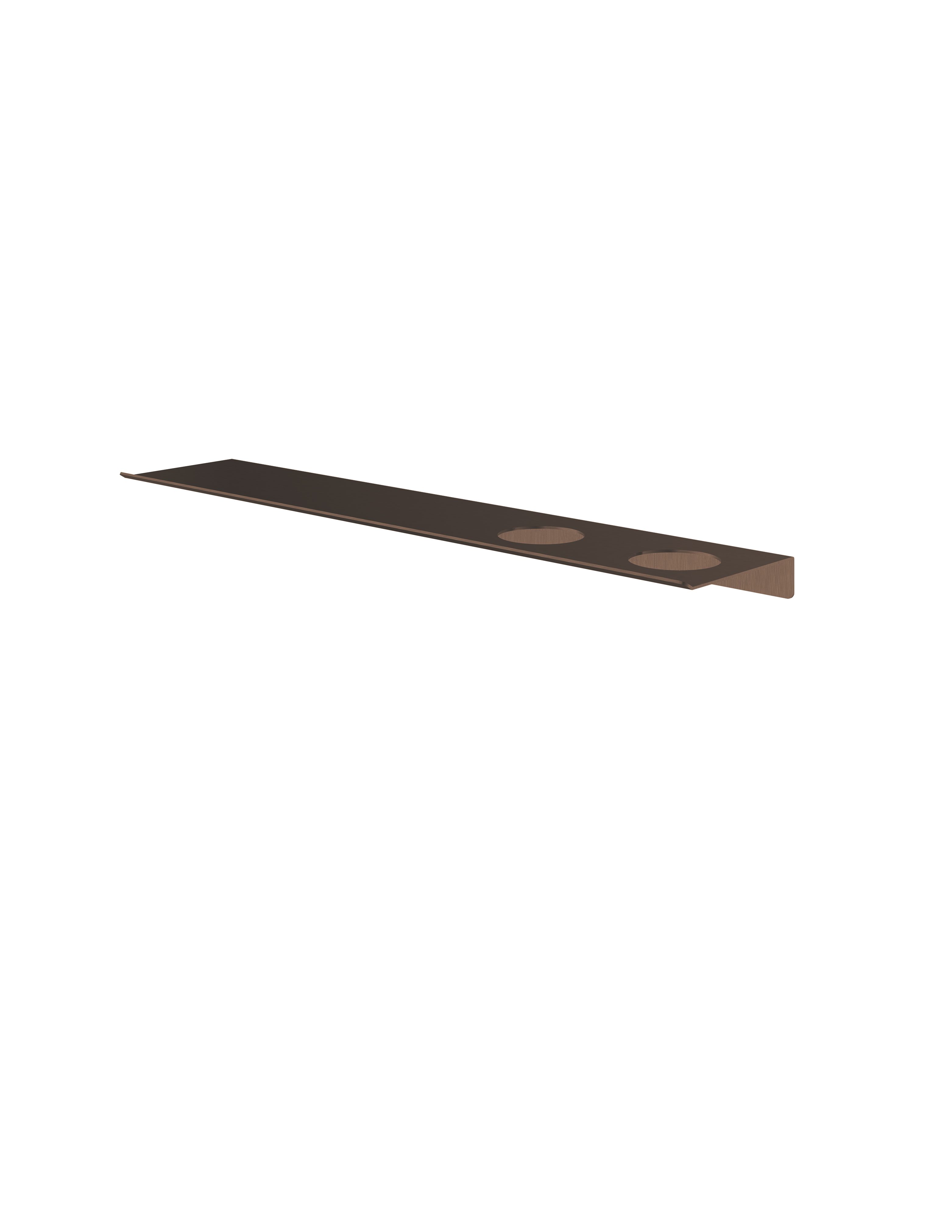 Hotbath &More planchet 60cm - 2 uitsparingen - tuscan bronze - SH060H2TB