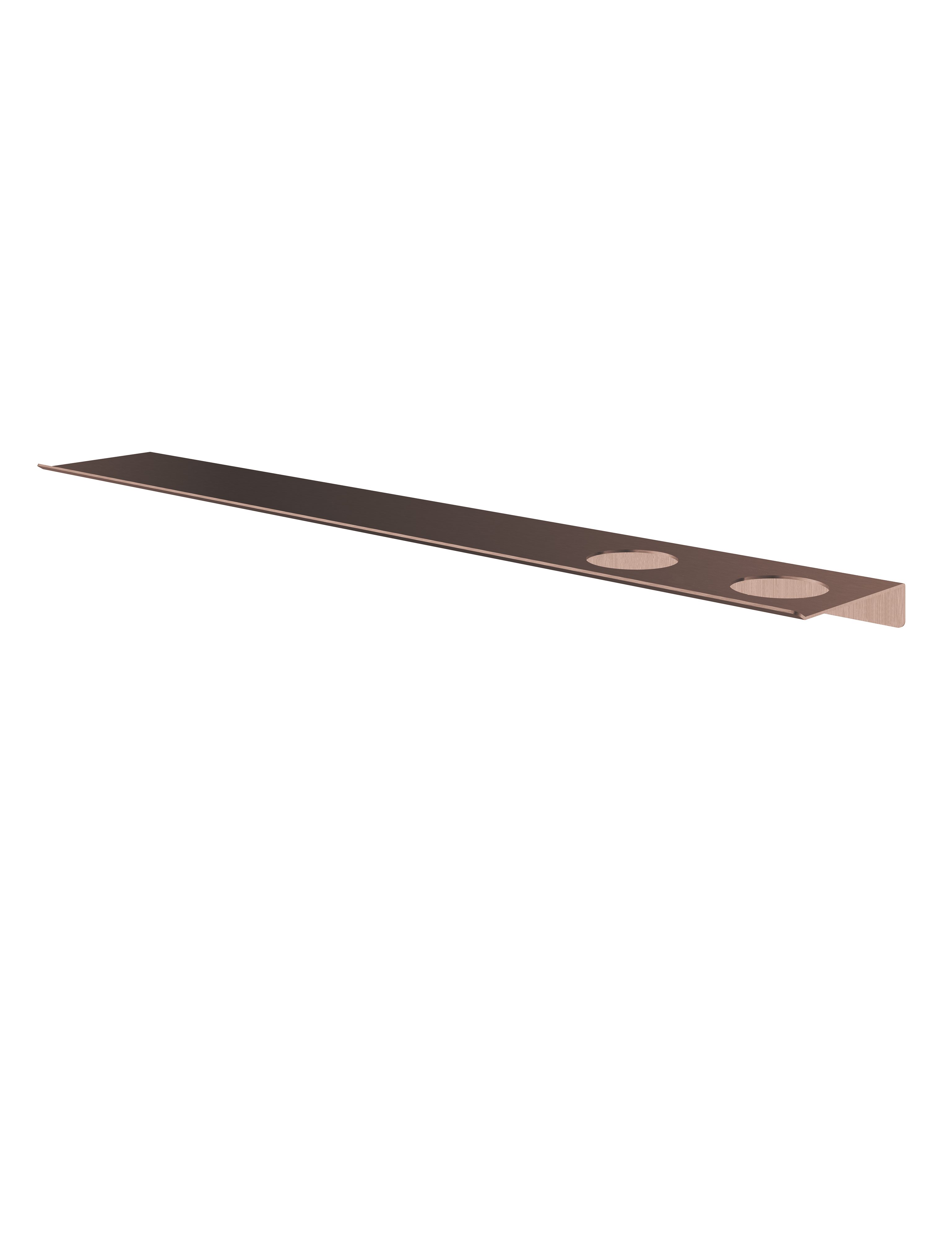 Hotbath &More planchet 80cm - 2 uitsparingen - geborsteld koper PVD - SH080H2BCP