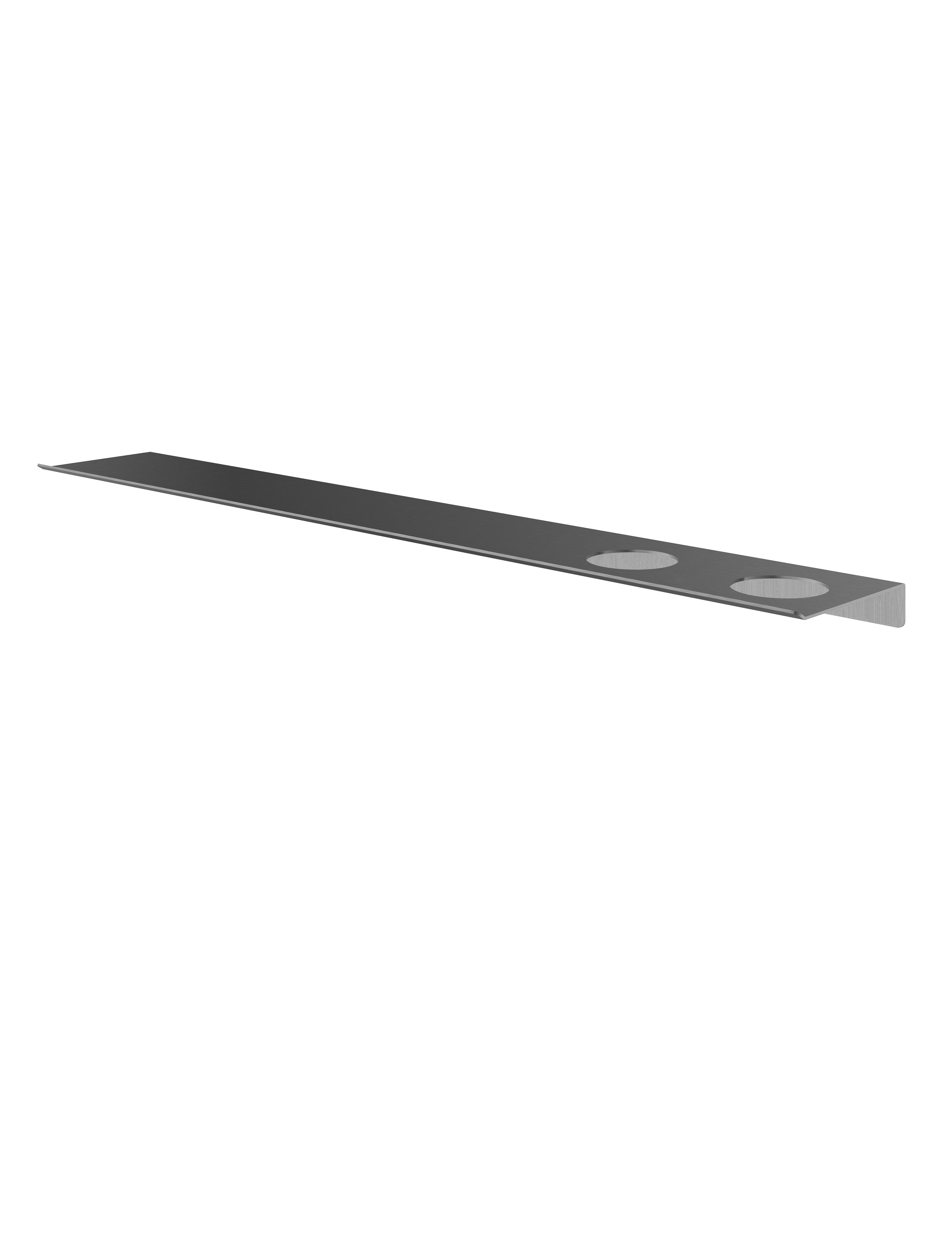 Hotbath &More planchet 80cm - 2 uitsparingen - geborsteld gunmetal PVD - SH080H2BGP