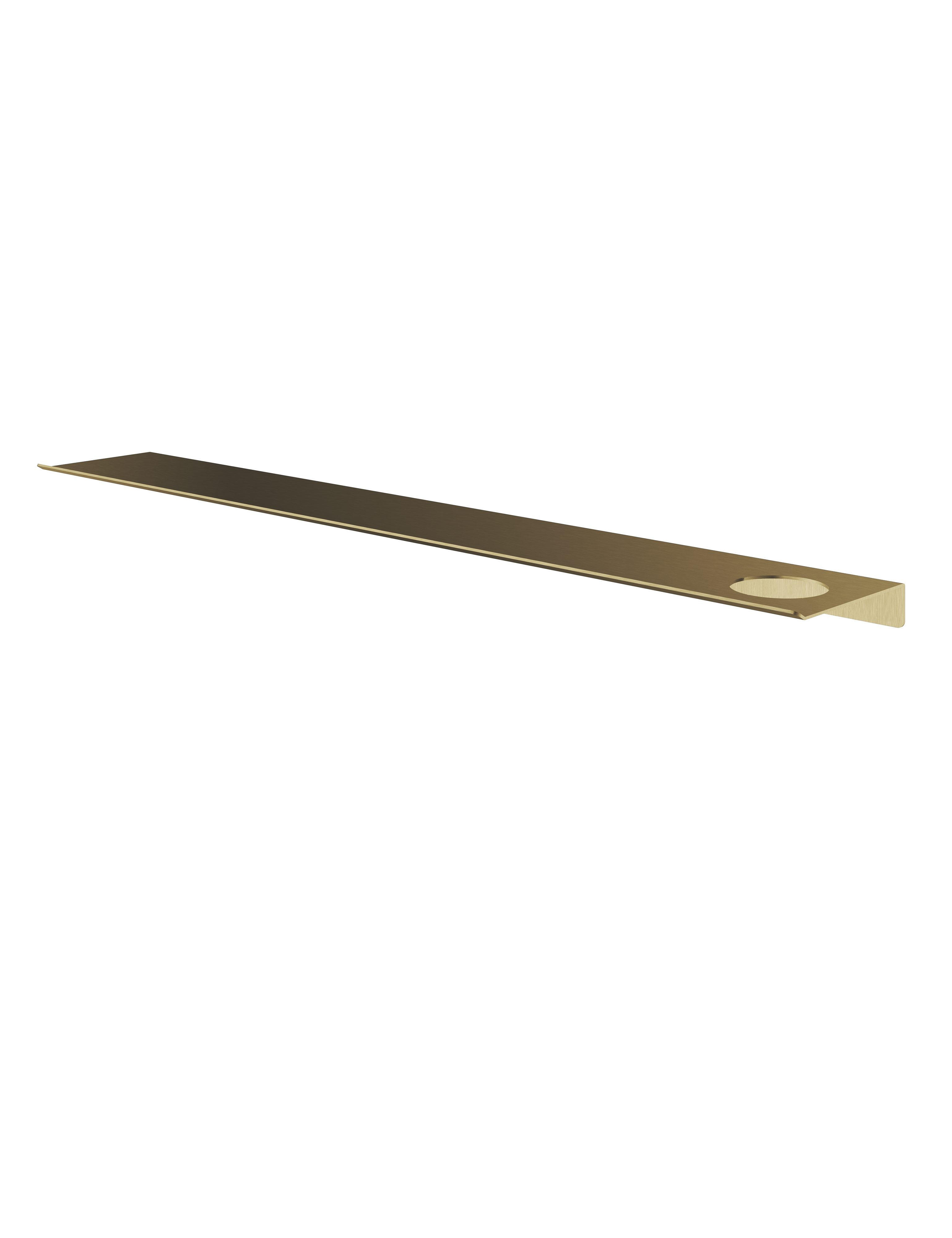 Hotbath &More planchet 80cm - 1 uitsparing - geborsteld messing PVD - SH080HBBP