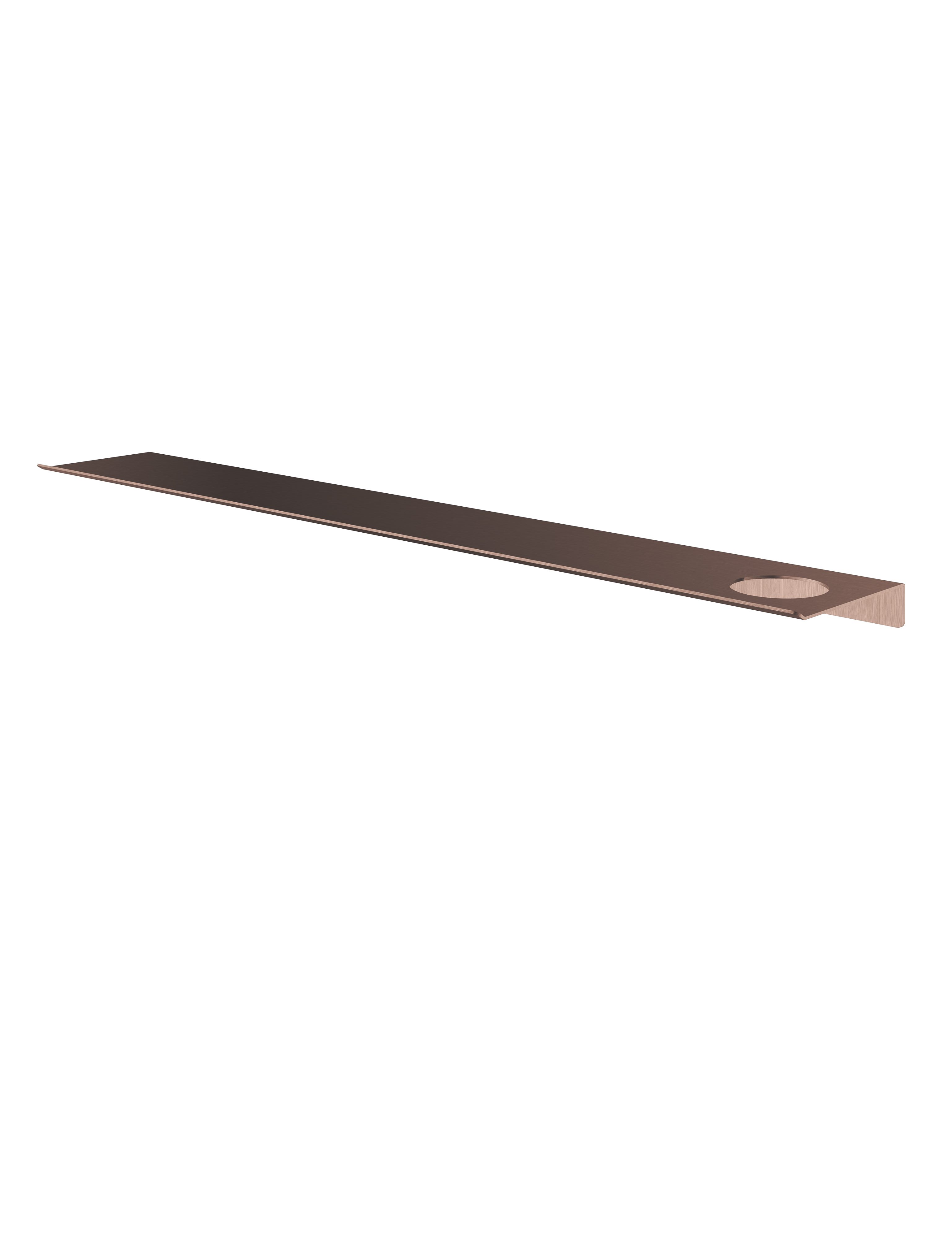 Hotbath &More planchet 80cm - 1 uitsparing - geborsteld koper PVD - SH080HBCP
