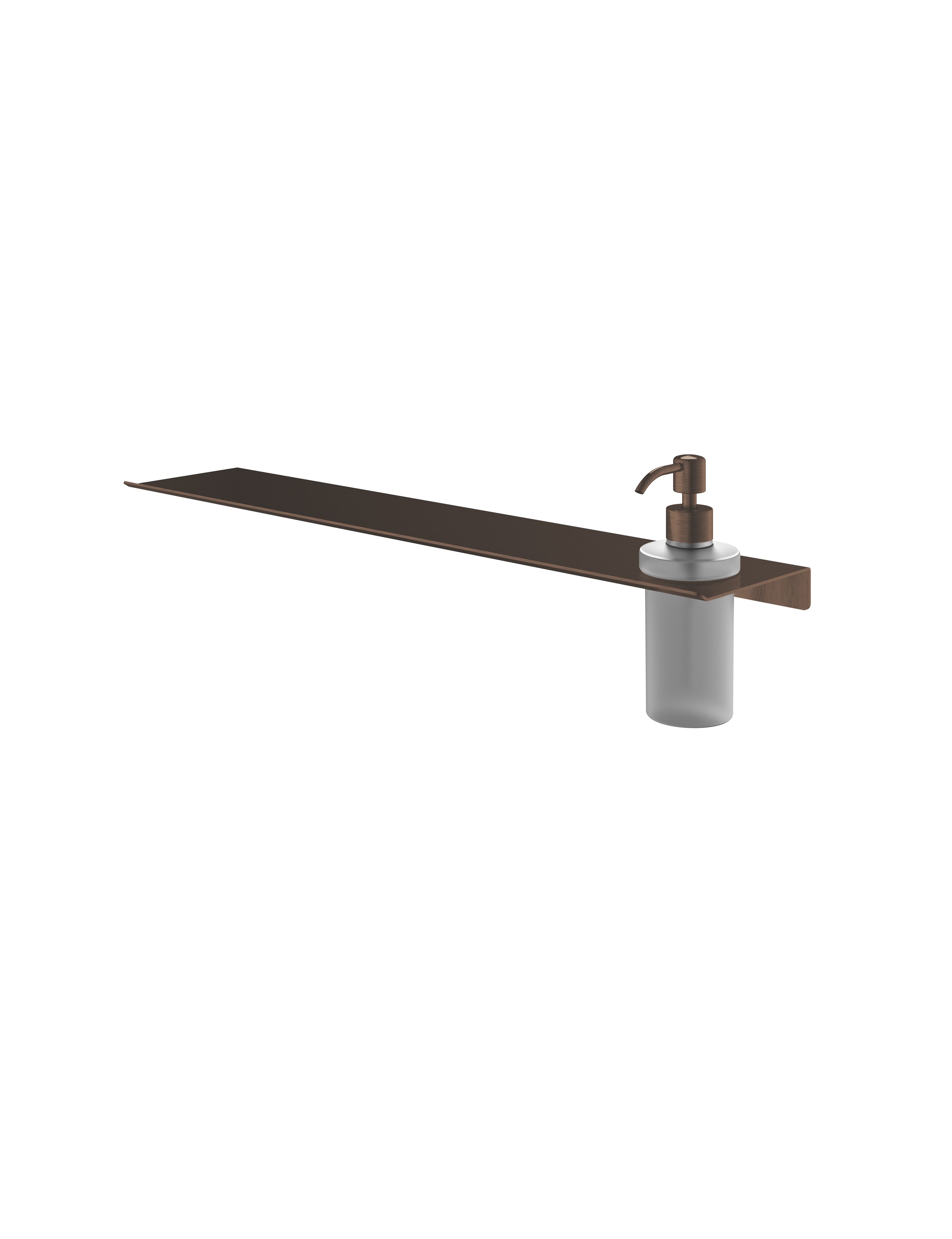Hotbath &More SHA09 zeepdispenser gematteerd glas voor planchet - tuscan bronze - SHA09TB