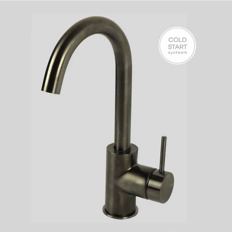 Lagoo Wastafelmengkraan Draaibare Uitloop Brushed Gun Metal - G1110GM