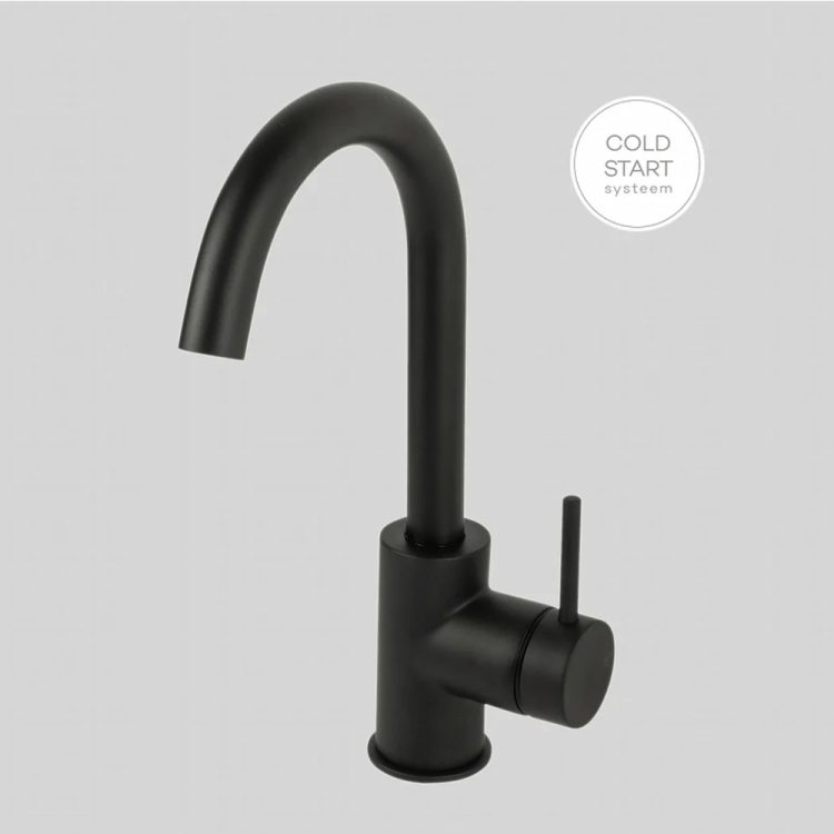 Lagoo Wastafelmengkraan Draaibare Uitloop Matt Black - G1110MB