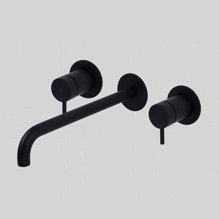 Lagoo Inbouw 2-greeps Wastafelmengkraan Uitloop 26 cm – Matt Black Zwart - G1204-26MB