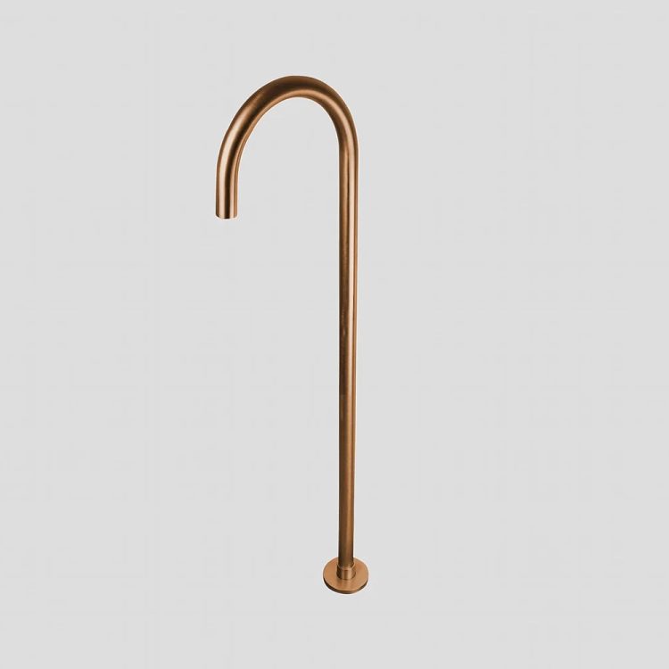 Lagoo Vrijstaande Baduitloop 3202 – Brushed Copper Koper - G3202BK
