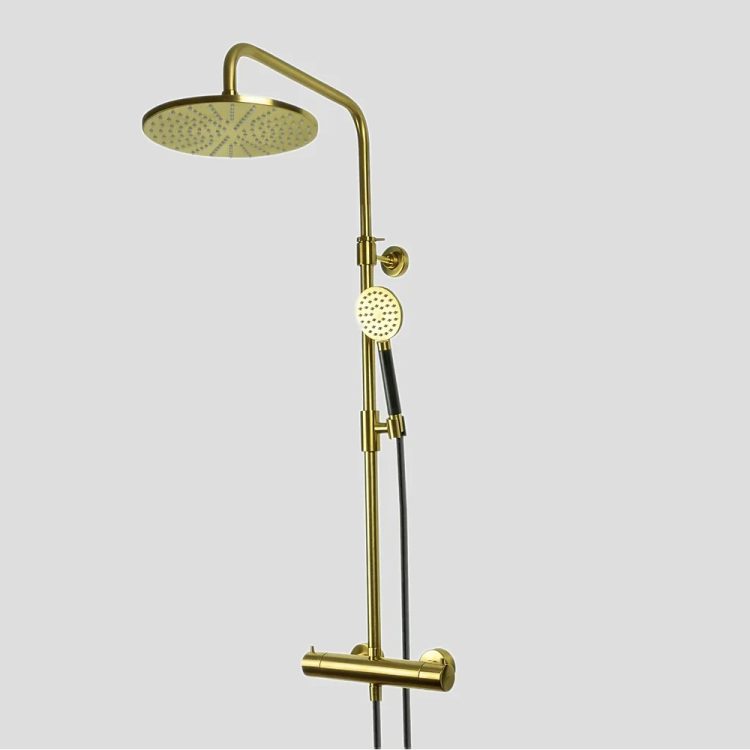 Lagoo Thermostatische Doucheset 5203 – Brushed Brass Goud - G5203BB