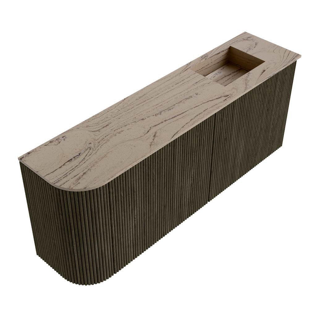 Mondiaz Toiletmeubel Joya Dlux Shadow - 101.6 cm - Wastafel FAYE Arena - 1 kraangat - Solid Surface - Met spoelbak Rechts - Afbeelding 6