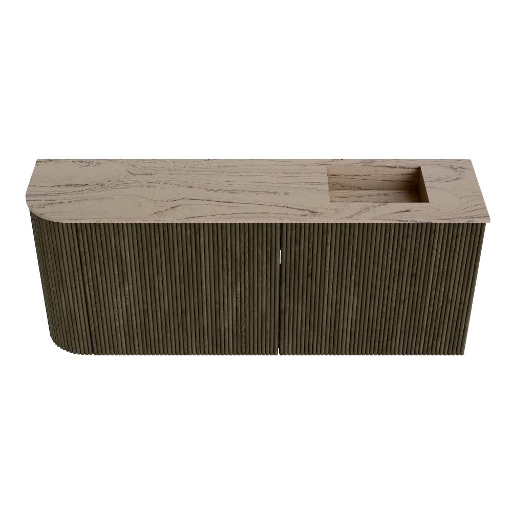 Mondiaz Toiletmeubel Joya Dlux Shadow - 101.6 cm - Wastafel FAYE Arena - 1 kraangat - Solid Surface - Met spoelbak Rechts - Afbeelding 7
