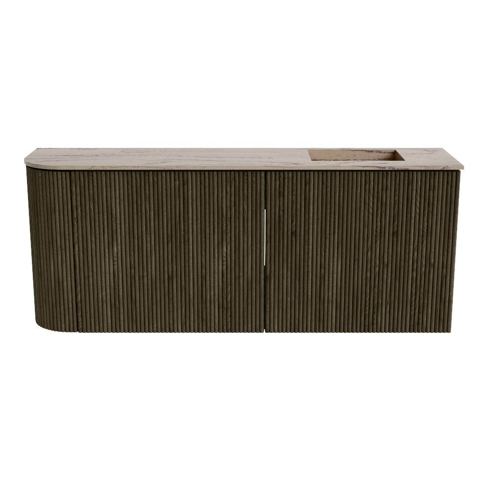 Mondiaz Toiletmeubel Joya Dlux Shadow - 101.6 cm - Wastafel FAYE Arena - 1 kraangat - Solid Surface - Met spoelbak Rechts - Afbeelding 8