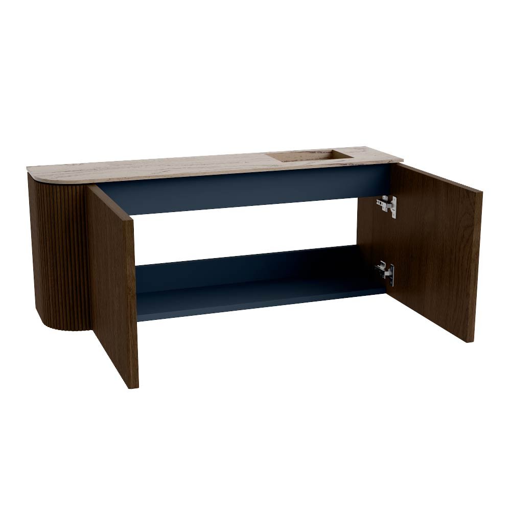 Mondiaz Toiletmeubel Joya Dlux Walnut - 101.6 cm - Wastafel FAYE Arena - 1 kraangat - Solid Surface - Met spoelbak Rechts - Afbeelding 9