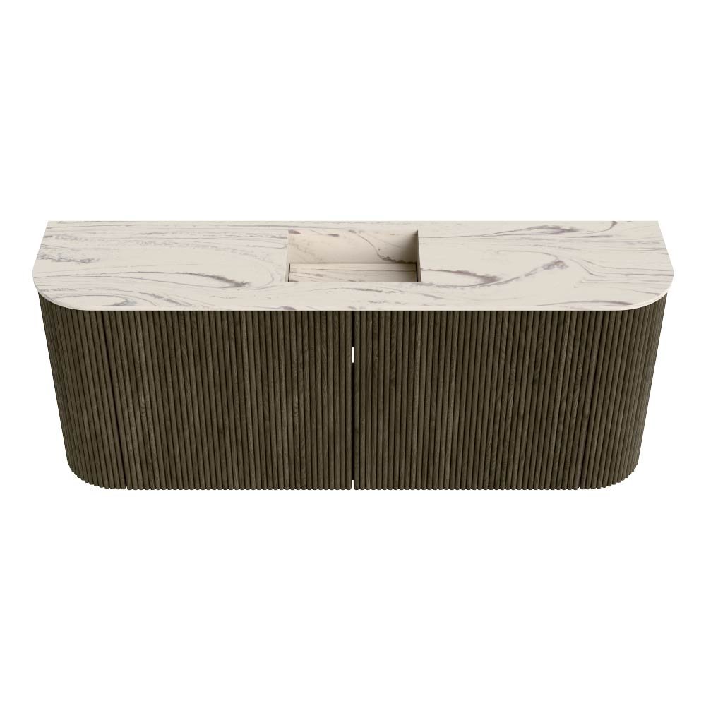 Mondiaz Toiletmeubel Joya Dlux Shadow - 103.2 cm - Wastafel FAYE Nata - Zonder kraangat(en) - Solid Surface - Met spoelbak Midden - Afbeelding 7