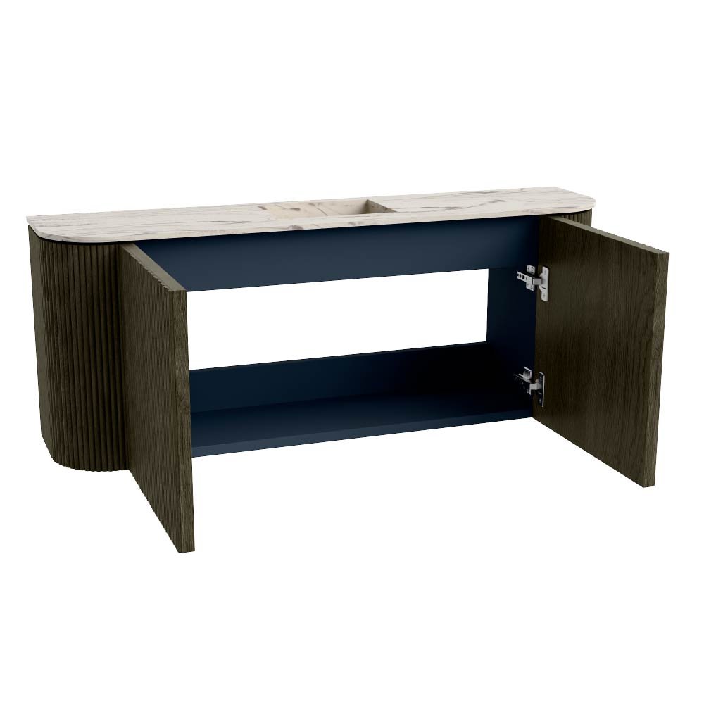 Mondiaz Toiletmeubel Joya Dlux Shadow - 103.2 cm - Wastafel FAYE Nata - Zonder kraangat(en) - Solid Surface - Met spoelbak Midden - Afbeelding 9