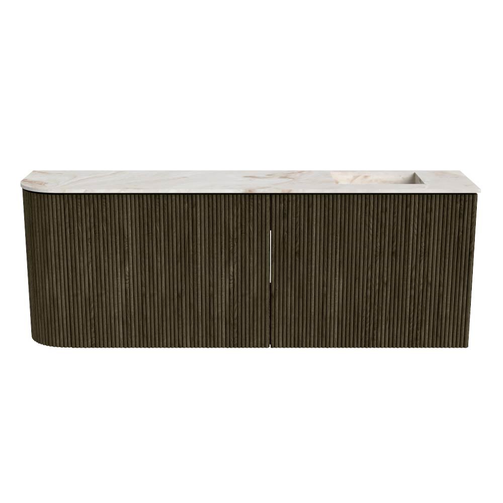 Mondiaz Toiletmeubel Joya Dlux Shadow - 111.6 cm - Wastafel FAYE Frappe - 1 kraangat - Solid Surface - Met spoelbak Rechts - Afbeelding 8