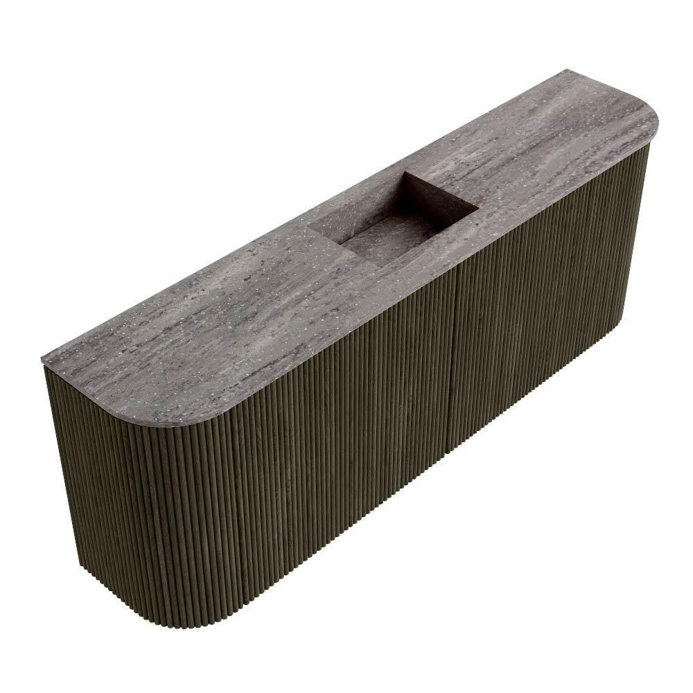Mondiaz Toiletmeubel Joya Dlux Shadow - 113.2 cm - Wastafel FAYE Saba - Zonder kraangat(en) - Solid Surface - Met spoelbak Midden - Afbeelding 6