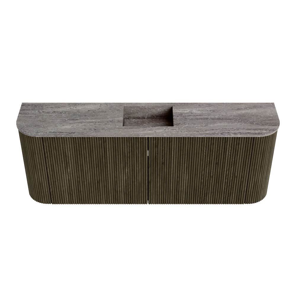 Mondiaz Toiletmeubel Joya Dlux Shadow - 113.2 cm - Wastafel FAYE Saba - Zonder kraangat(en) - Solid Surface - Met spoelbak Midden - Afbeelding 7