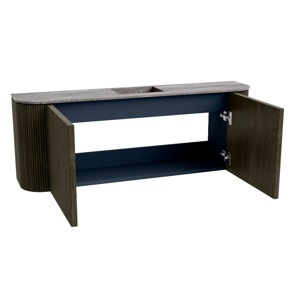 Mondiaz Toiletmeubel Joya Dlux Shadow - 113.2 cm - Wastafel FAYE Saba - Zonder kraangat(en) - Solid Surface - Met spoelbak Midden - Afbeelding 9