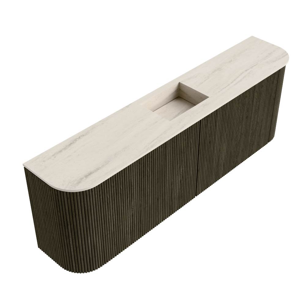 Mondiaz Toiletmeubel Joya Dlux Shadow - 123.2 cm - Wastafel FAYE Meli - Zonder kraangat(en) - Solid Surface - Met spoelbak Midden - Afbeelding 6
