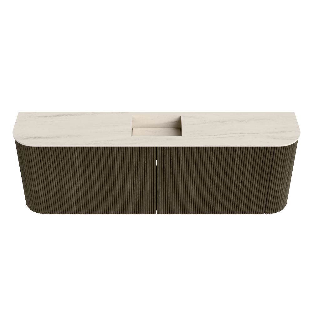 Mondiaz Toiletmeubel Joya Dlux Shadow - 123.2 cm - Wastafel FAYE Meli - Zonder kraangat(en) - Solid Surface - Met spoelbak Midden - Afbeelding 7