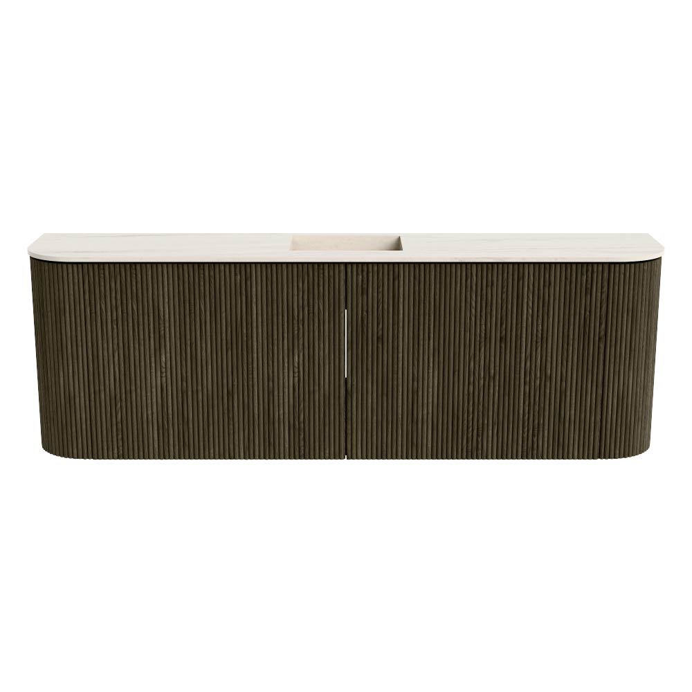 Mondiaz Toiletmeubel Joya Dlux Shadow - 123.2 cm - Wastafel FAYE Meli - Zonder kraangat(en) - Solid Surface - Met spoelbak Midden - Afbeelding 8