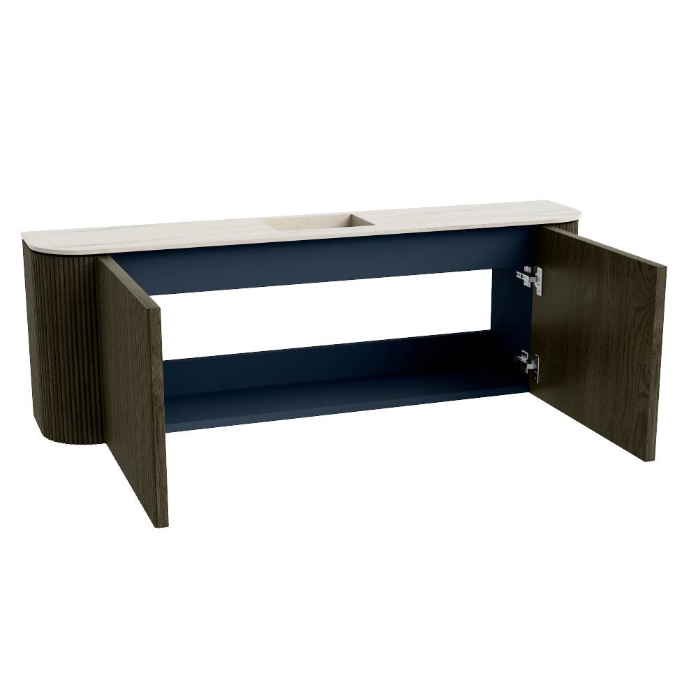 Mondiaz Toiletmeubel Joya Dlux Shadow - 123.2 cm - Wastafel FAYE Meli - Zonder kraangat(en) - Solid Surface - Met spoelbak Midden - Afbeelding 9
