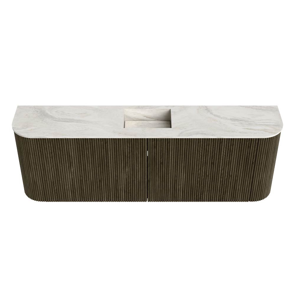 Mondiaz Toiletmeubel Joya Dlux Shadow - 123.2 cm - Wastafel FAYE Ostra - Zonder kraangat(en) - Solid Surface - Met spoelbak Midden - Afbeelding 7