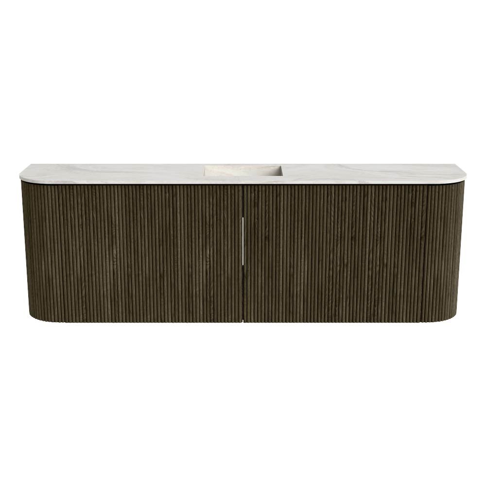 Mondiaz Toiletmeubel Joya Dlux Shadow - 123.2 cm - Wastafel FAYE Ostra - Zonder kraangat(en) - Solid Surface - Met spoelbak Midden - Afbeelding 8