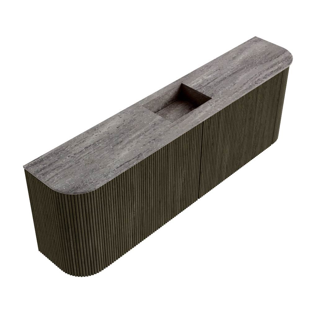 Mondiaz Toiletmeubel Joya Dlux Shadow - 123.2 cm - Wastafel FAYE Saba - Zonder kraangat(en) - Solid Surface - Met spoelbak Midden - Afbeelding 6