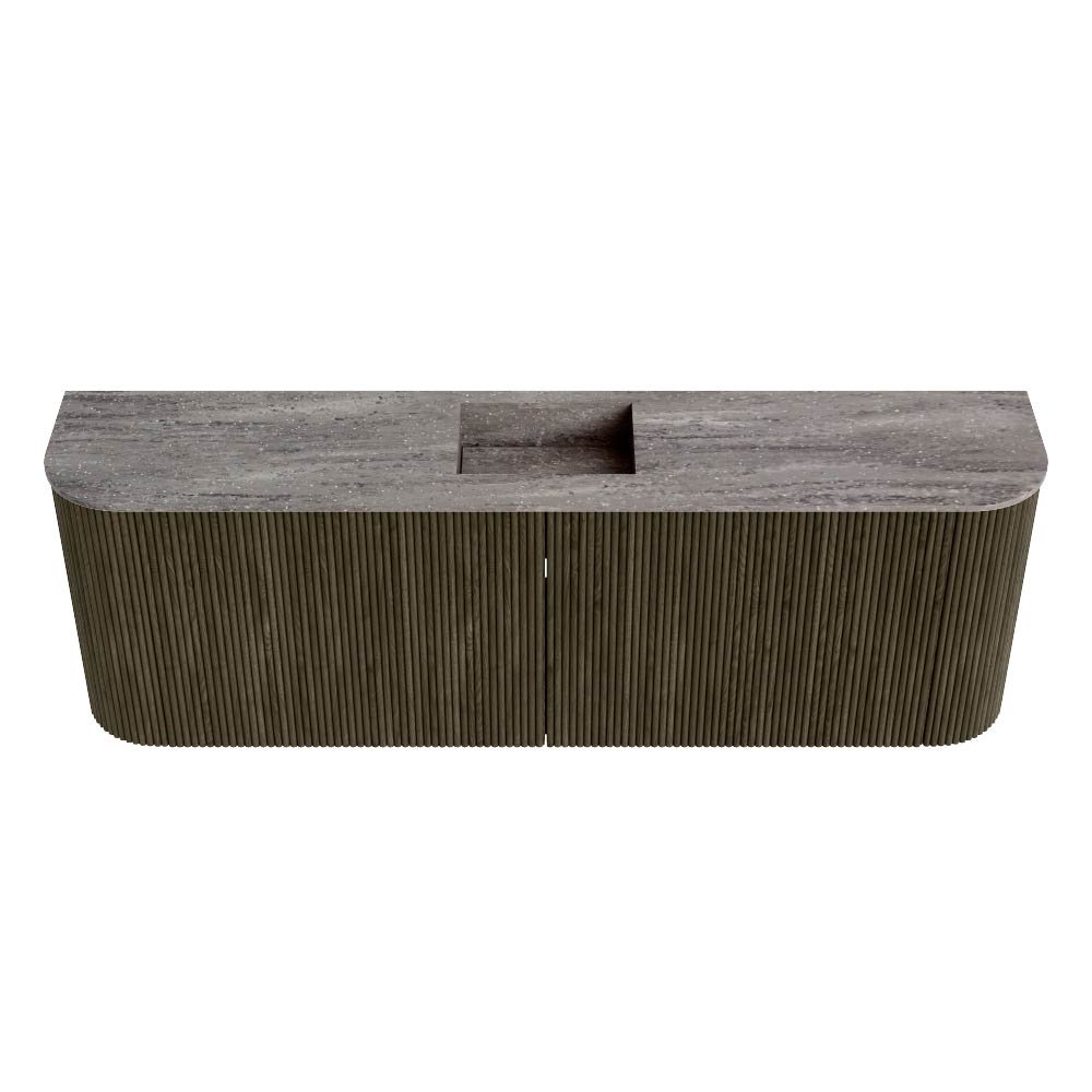 Mondiaz Toiletmeubel Joya Dlux Shadow - 123.2 cm - Wastafel FAYE Saba - Zonder kraangat(en) - Solid Surface - Met spoelbak Midden - Afbeelding 7