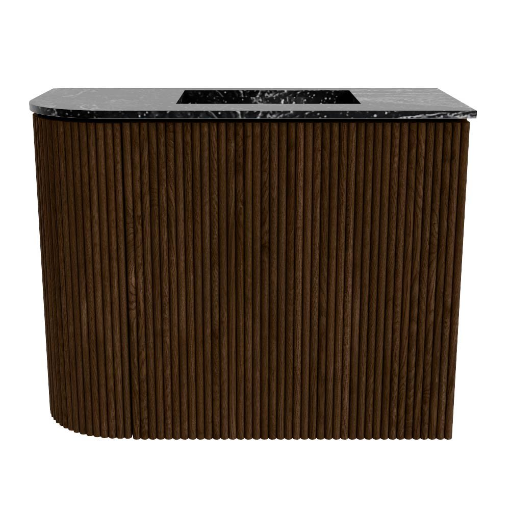 Mondiaz Toiletmeubel Joya Dlux Walnut - 51.6 cm - Wastafel FAYE Lava - 1 kraangat - Solid Surface - Met spoelbak Rechts - Afbeelding 8