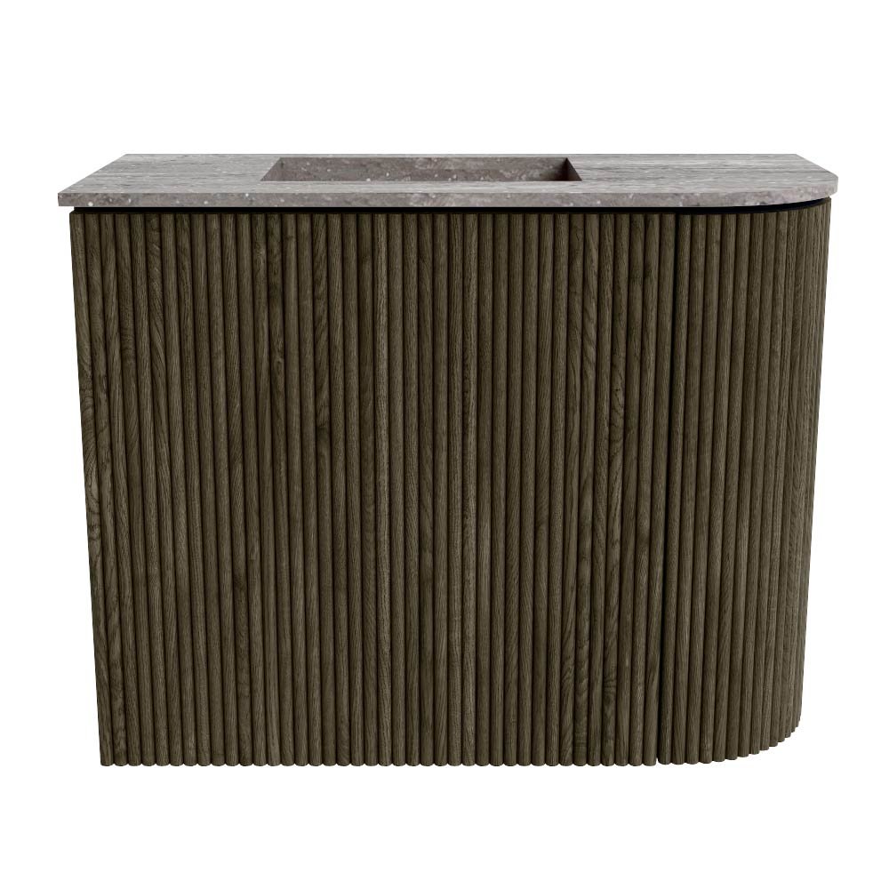 Mondiaz Toiletmeubel Joya Dlux Shadow - 51.6 cm - Wastafel FAYE Saba - Zonder kraangat(en) - Solid Surface - Met spoelbak Links - Afbeelding 8