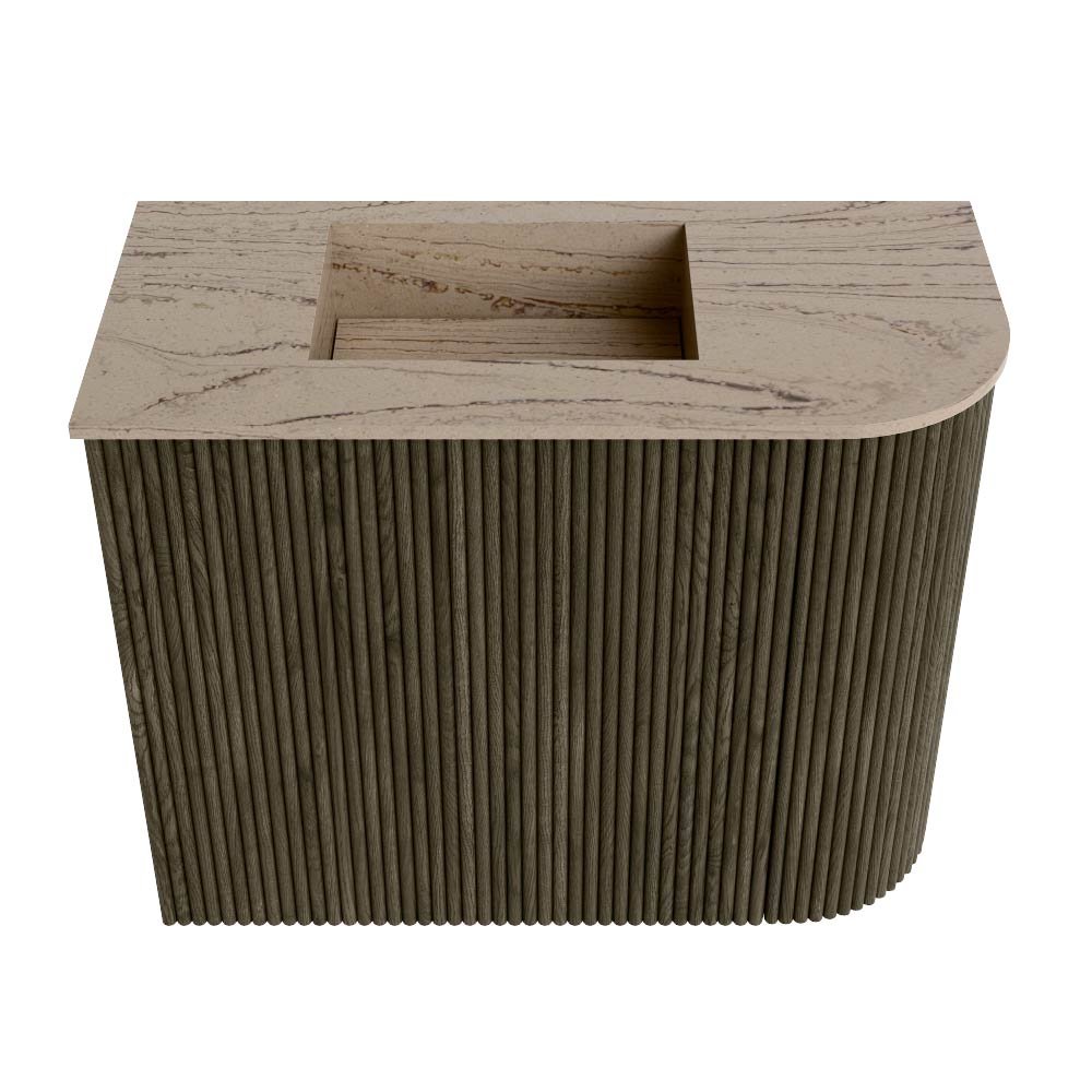 Mondiaz Toiletmeubel Joya Dlux Shadow - 51.6 cm - Wastafel FAYE Arena - 1 kraangat - Solid Surface - Met spoelbak Links - Afbeelding 7